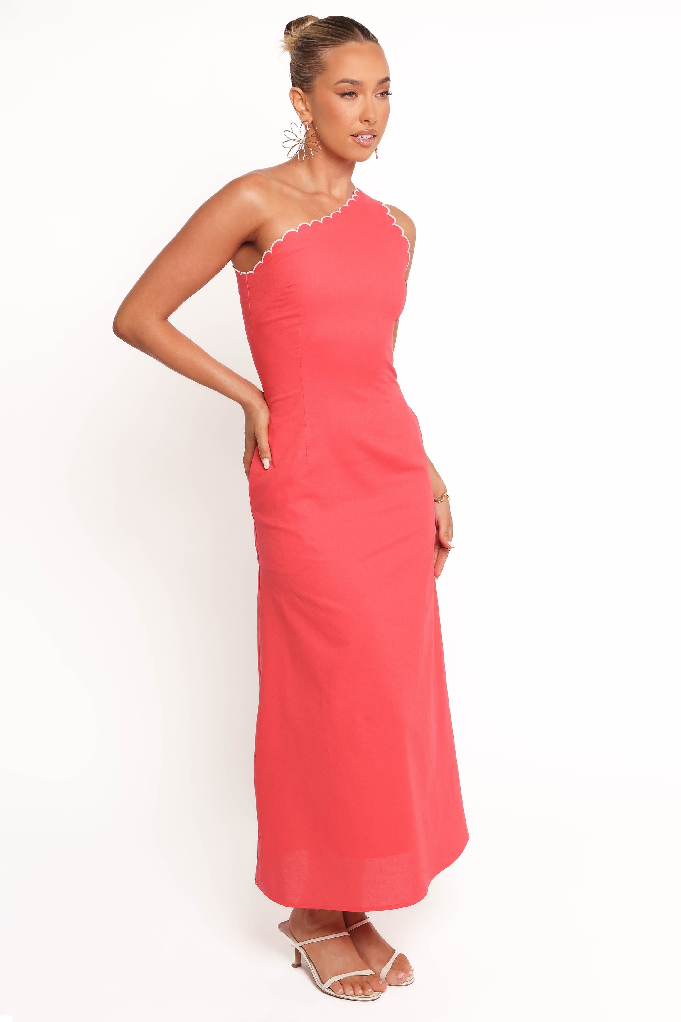 Petal and Pup USA DRESSES Amani Midi Dress - Coral (Hold for Rack)
