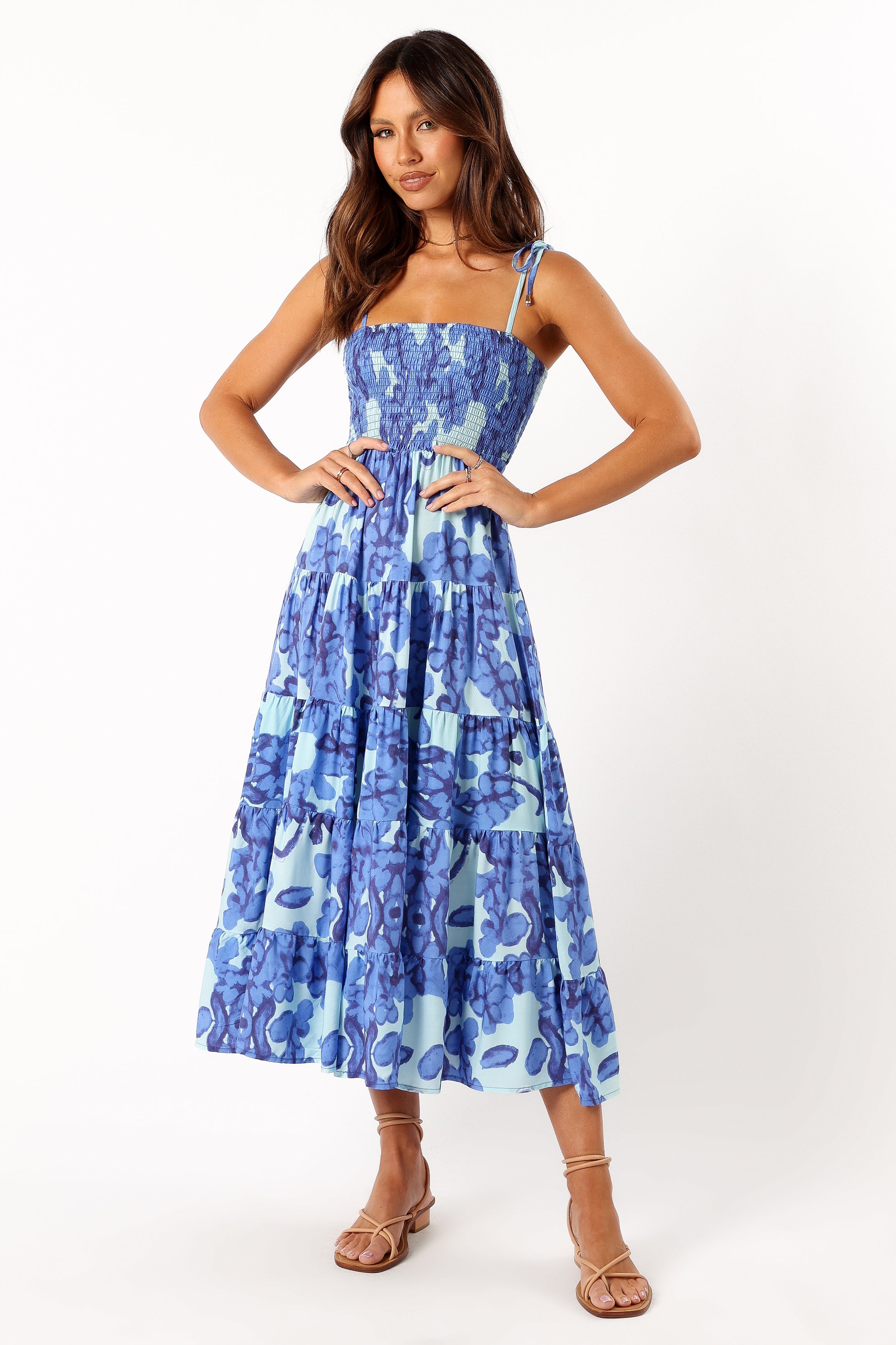 Petal and Pup USA DRESSES Amarie Midi Dress - Blue