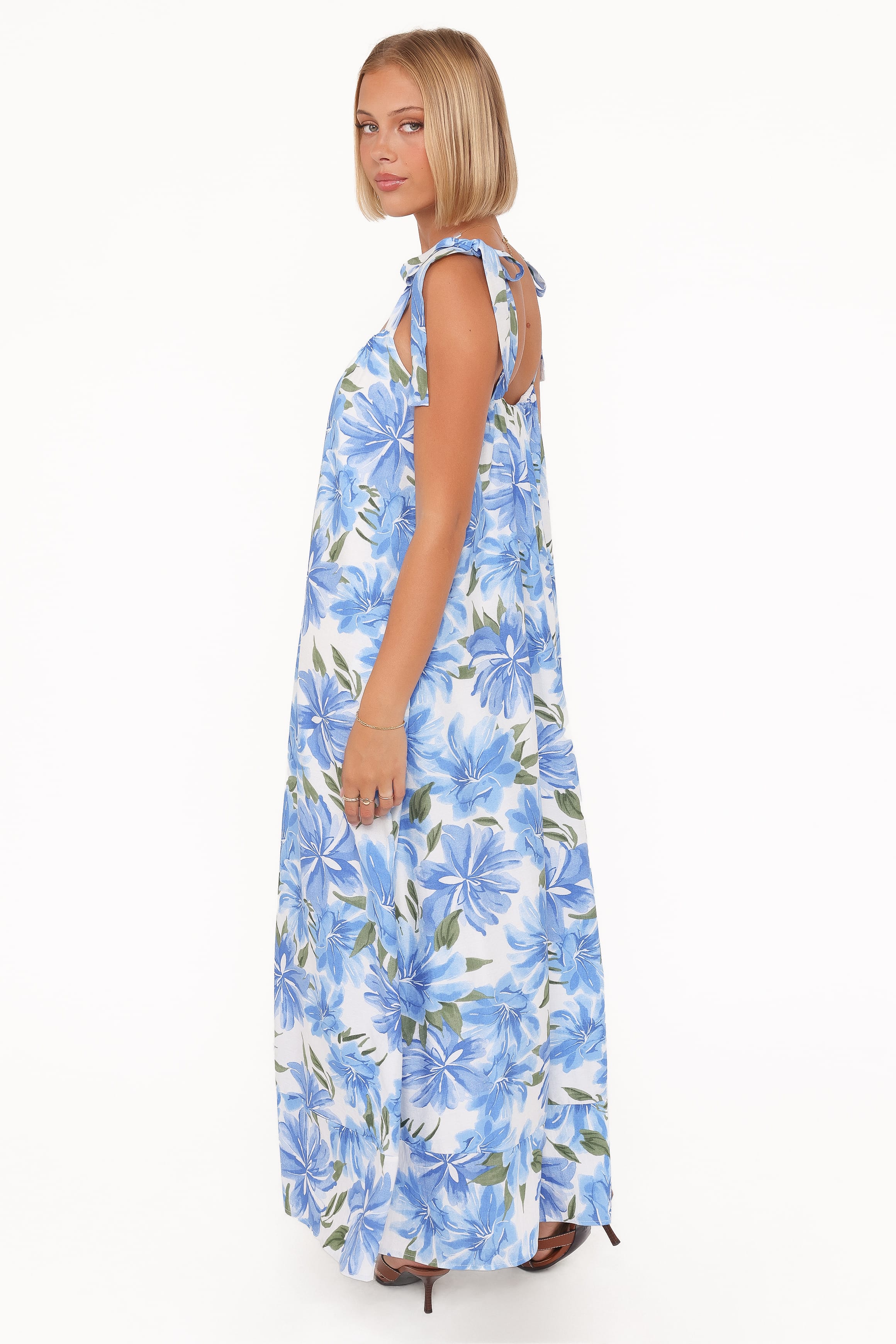 Petal and Pup USA DRESSES Amber Maxi Dress - Blue Floral