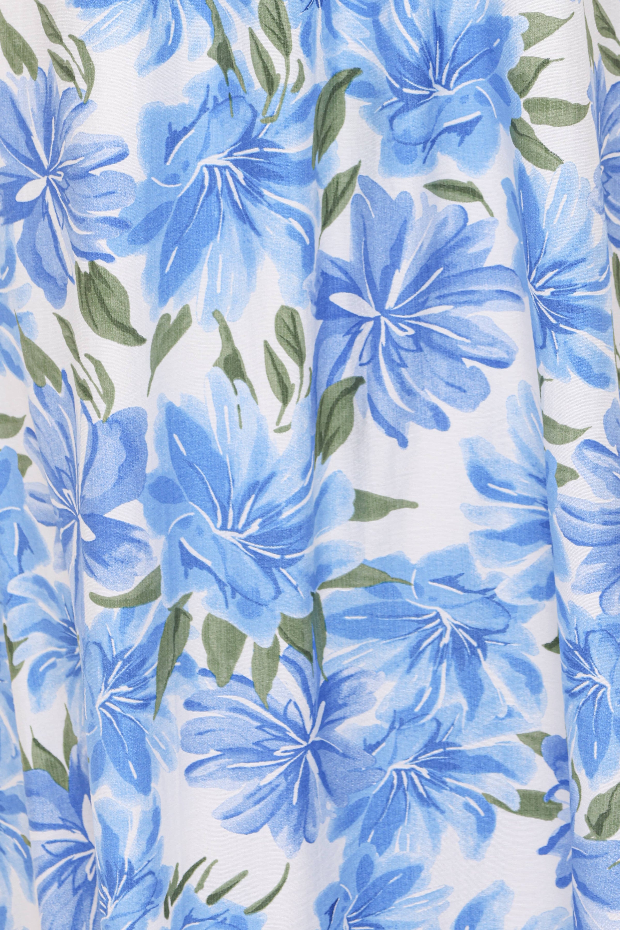 Petal and Pup USA DRESSES Amber Maxi Dress - Blue Floral