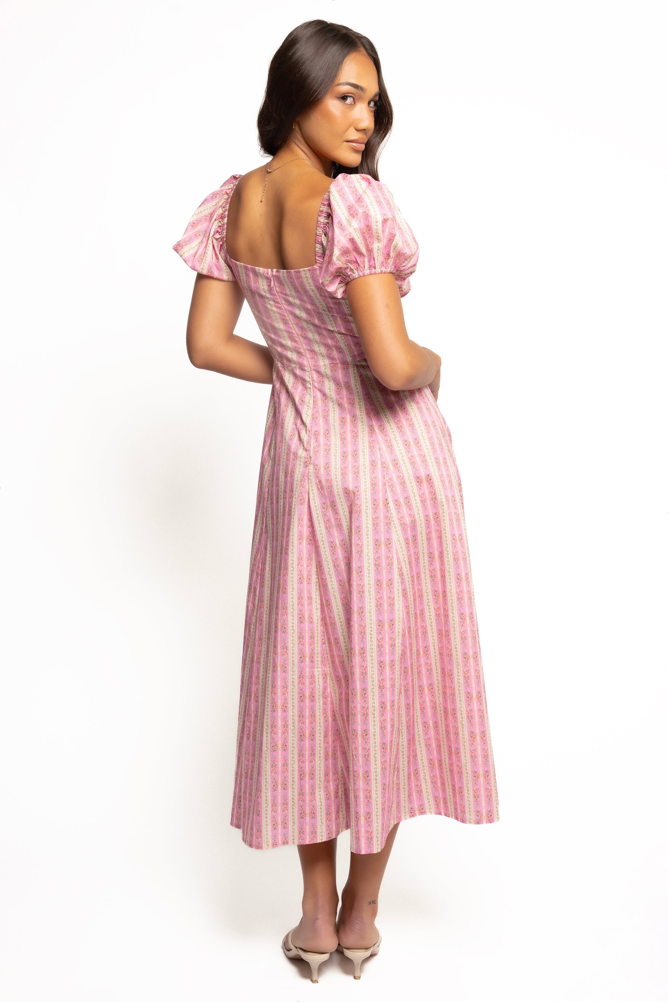 Petal and Pup USA DRESSES Amethyst Midi Dress - Pink