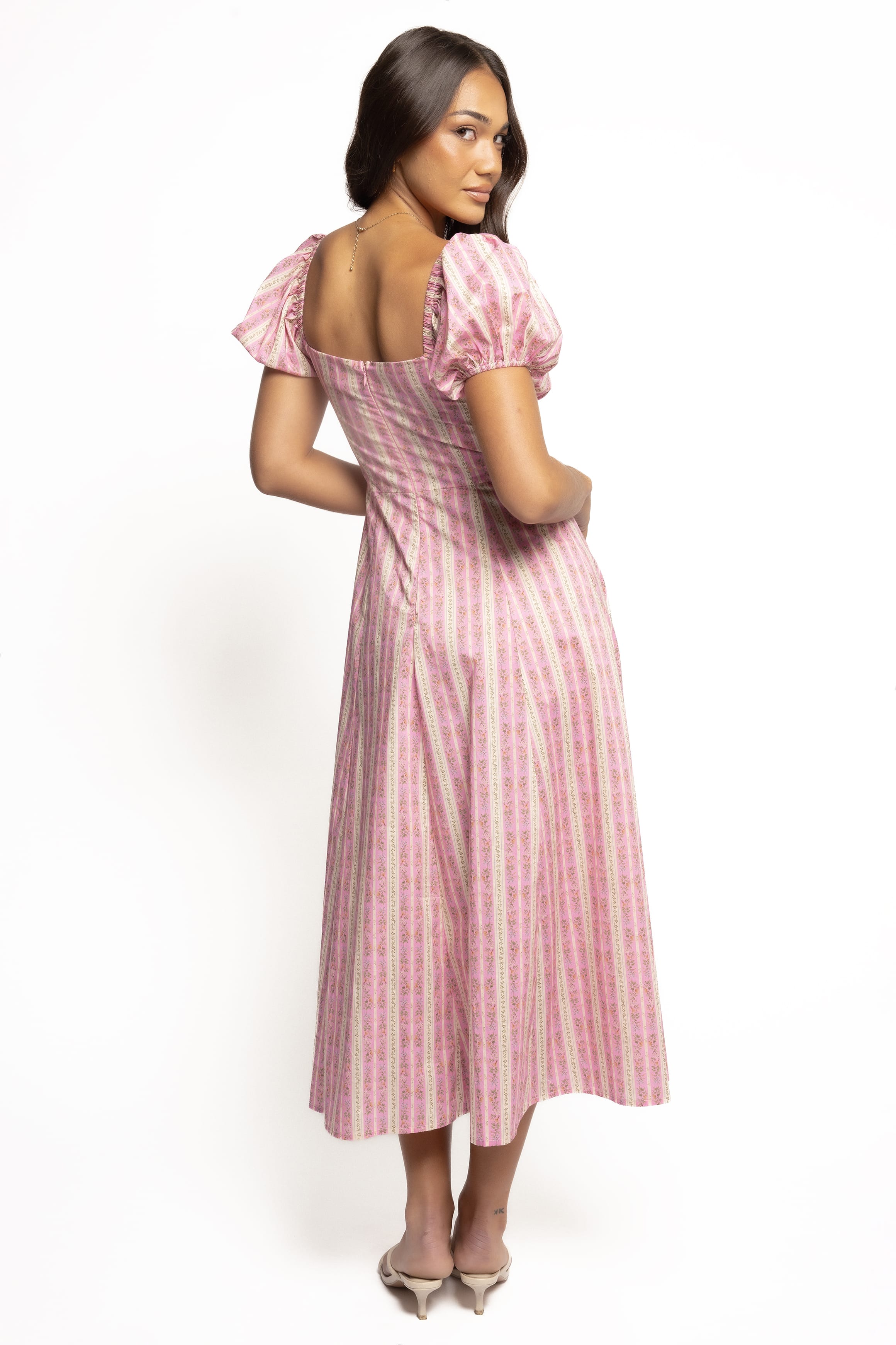 Petal and Pup USA DRESSES Amethyst Midi Dress - Pink