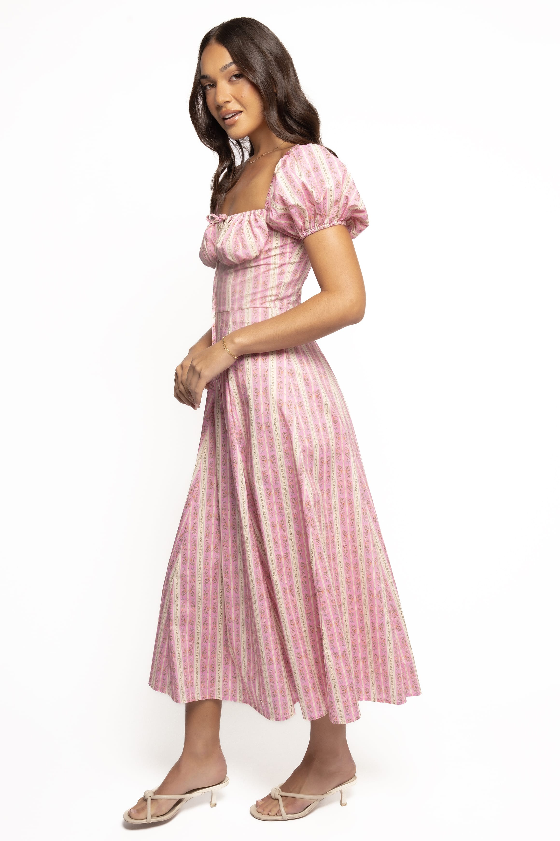 Petal and Pup USA DRESSES Amethyst Midi Dress - Pink