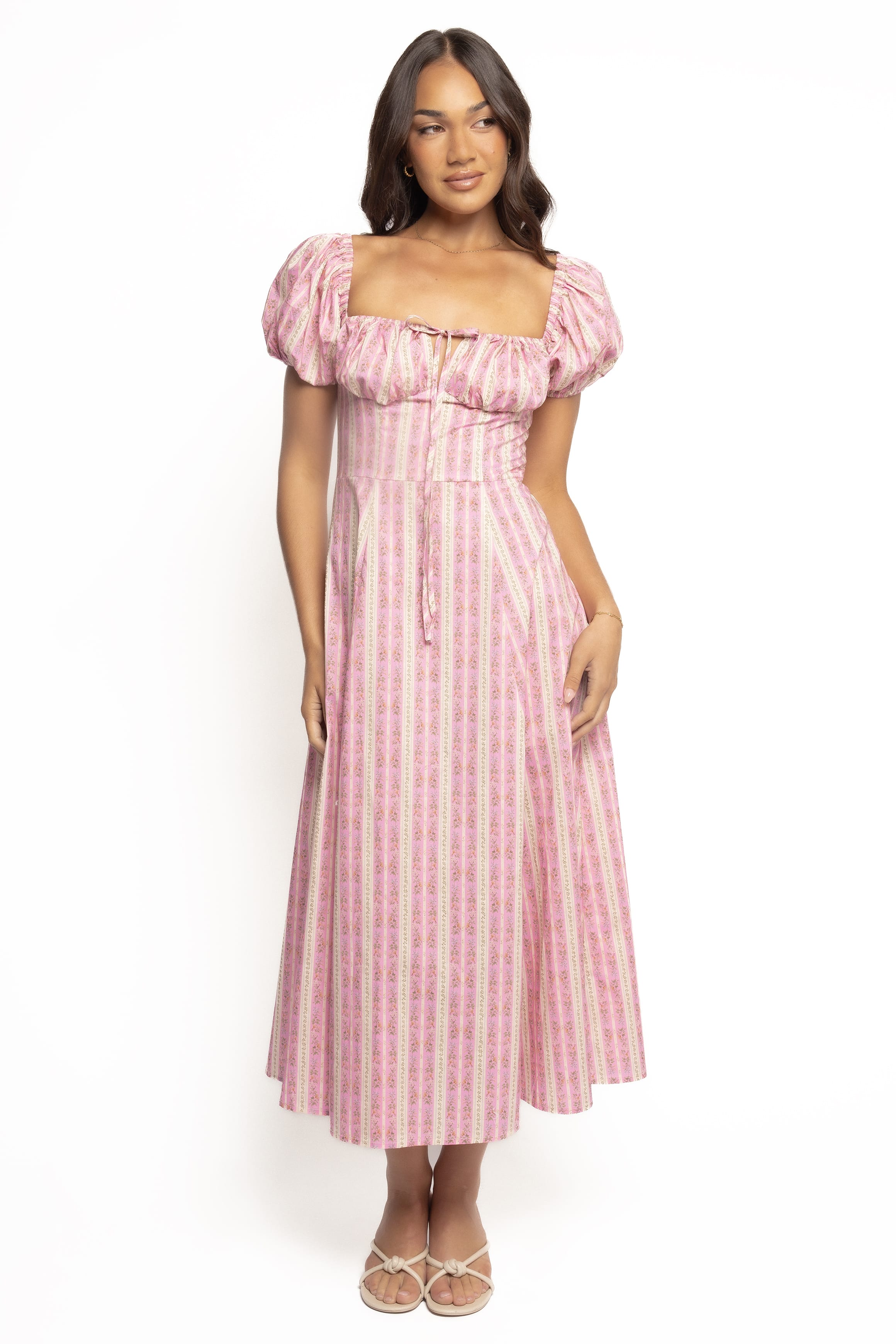 Petal and Pup USA DRESSES Amethyst Midi Dress - Pink
