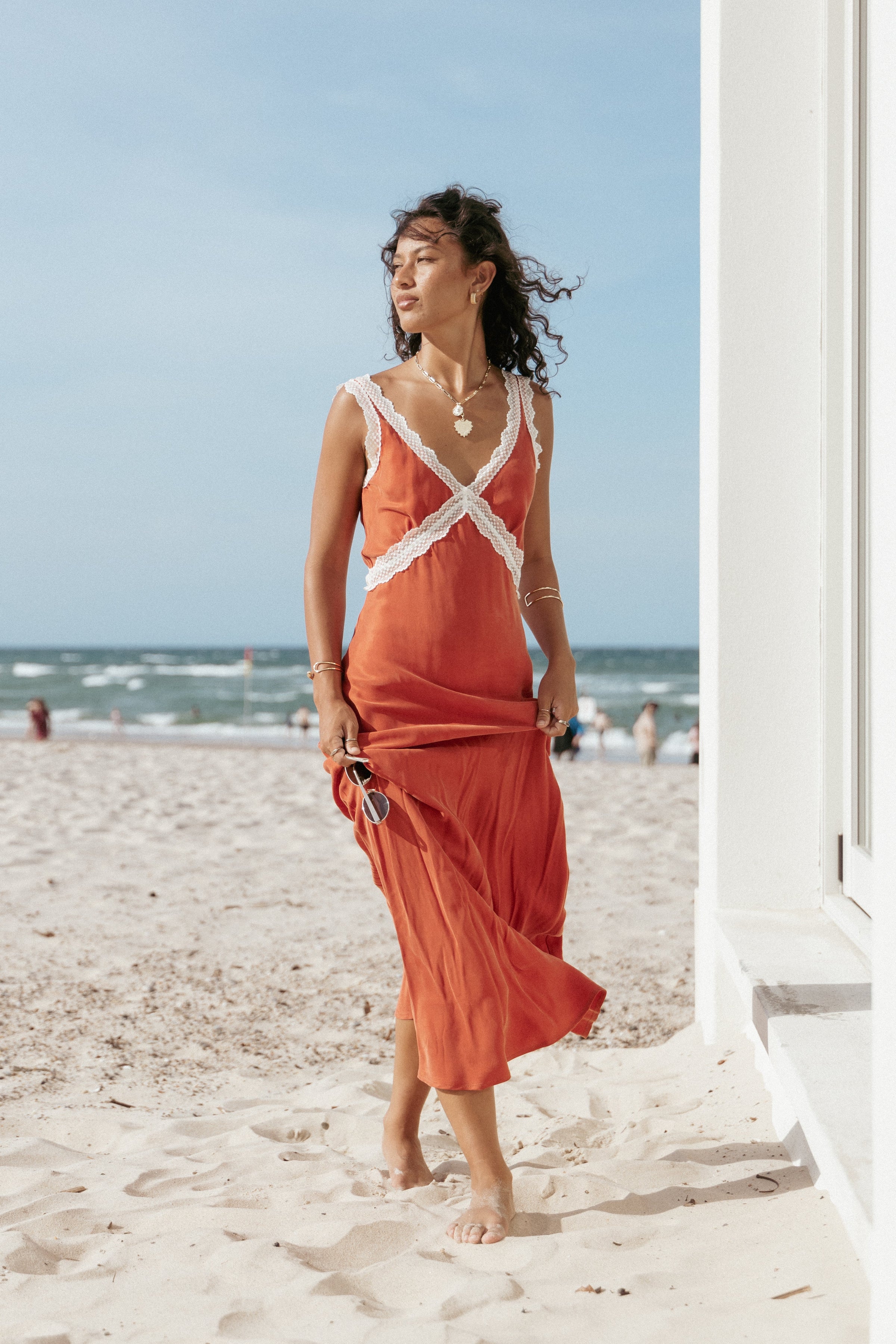 Petal and Pup USA DRESSES Andie Midi Dress - Blood Orange