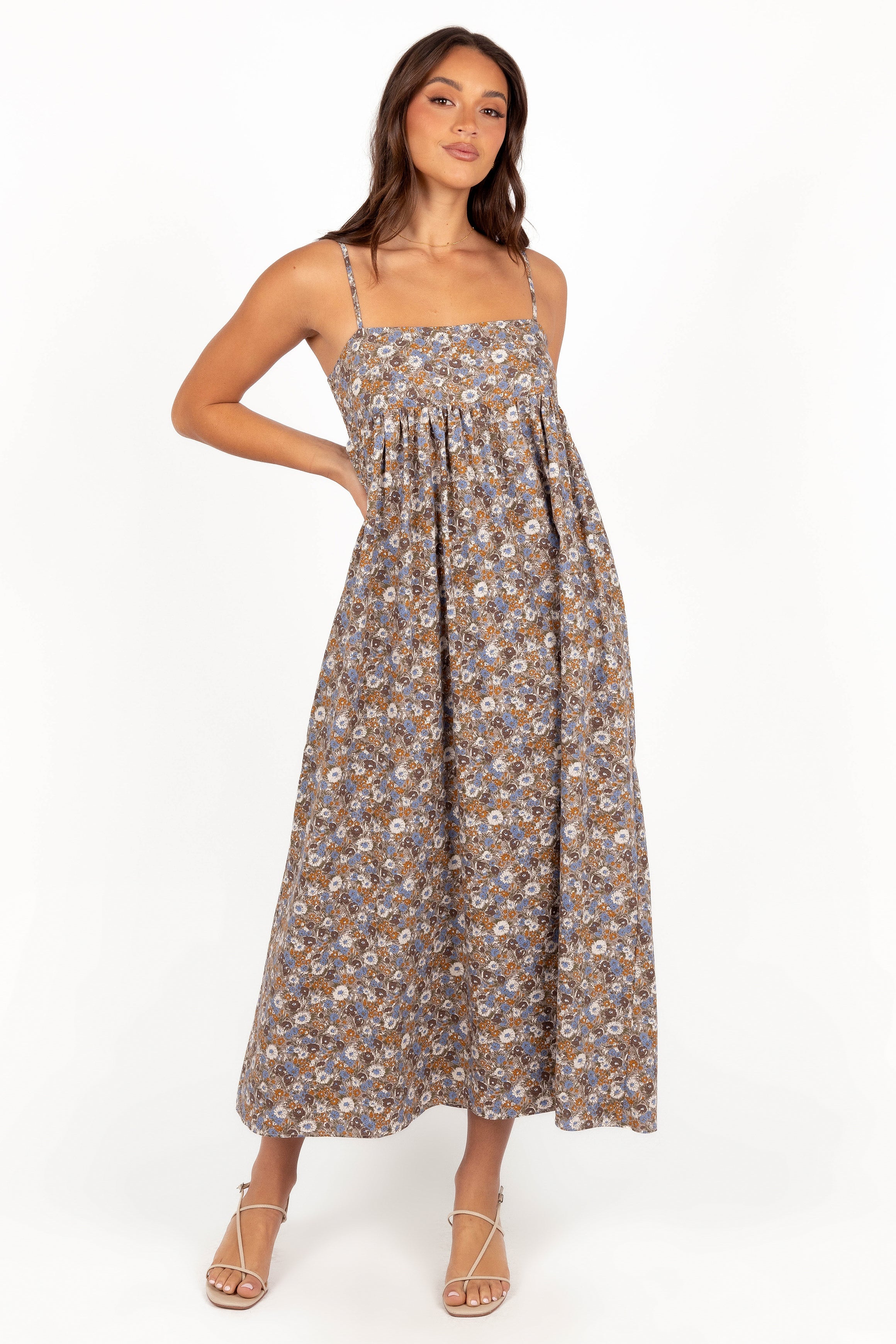 Petal and Pup USA DRESSES Andy Maxi Dress - Olive Ditsy Floral