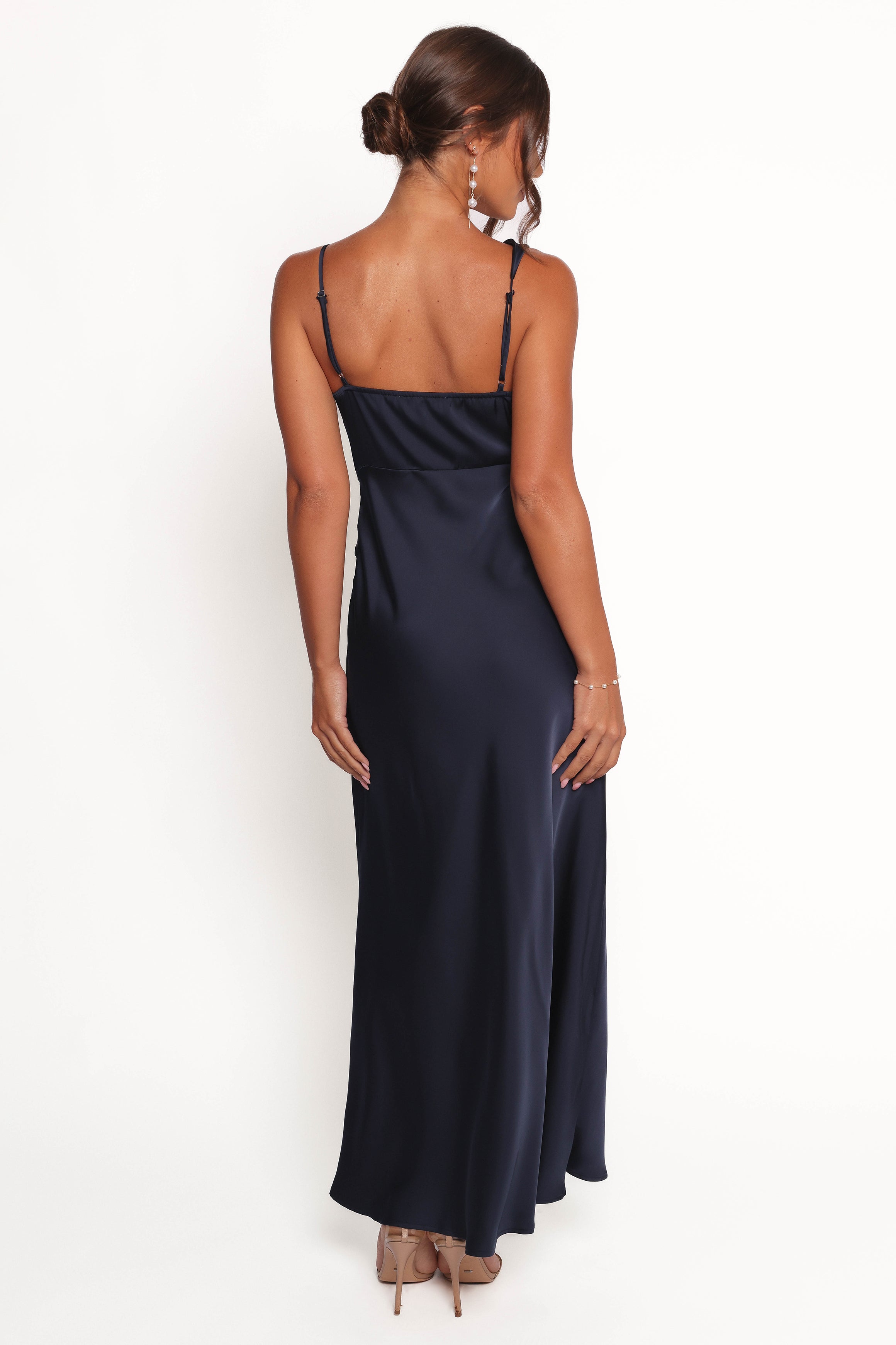 Petal and Pup USA DRESSES Anela Asymmetric Midi Dress - Navy (Hold for Rack)