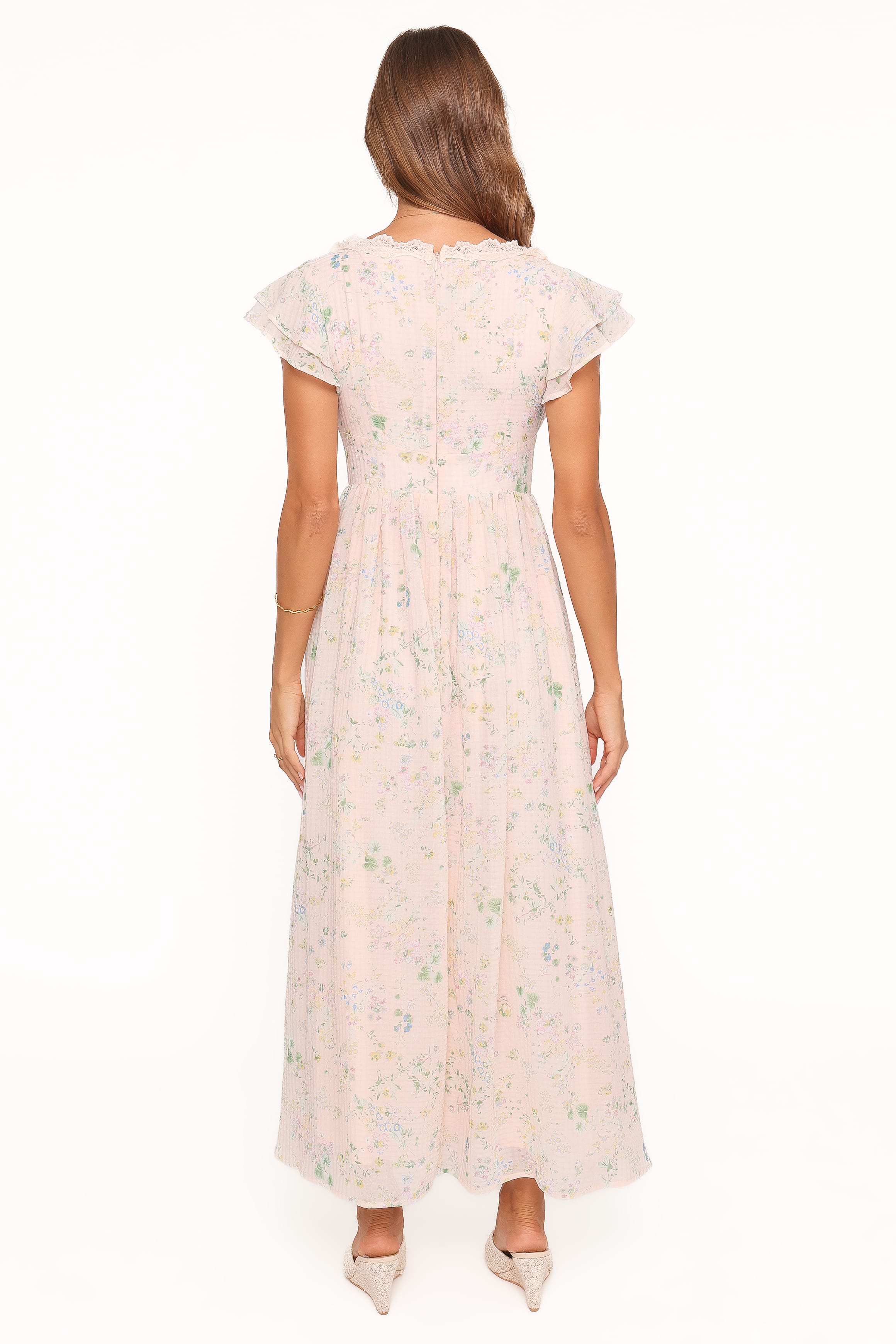 Petal and Pup USA DRESSES Angelica Midi Dress - Pastel Pink Floral