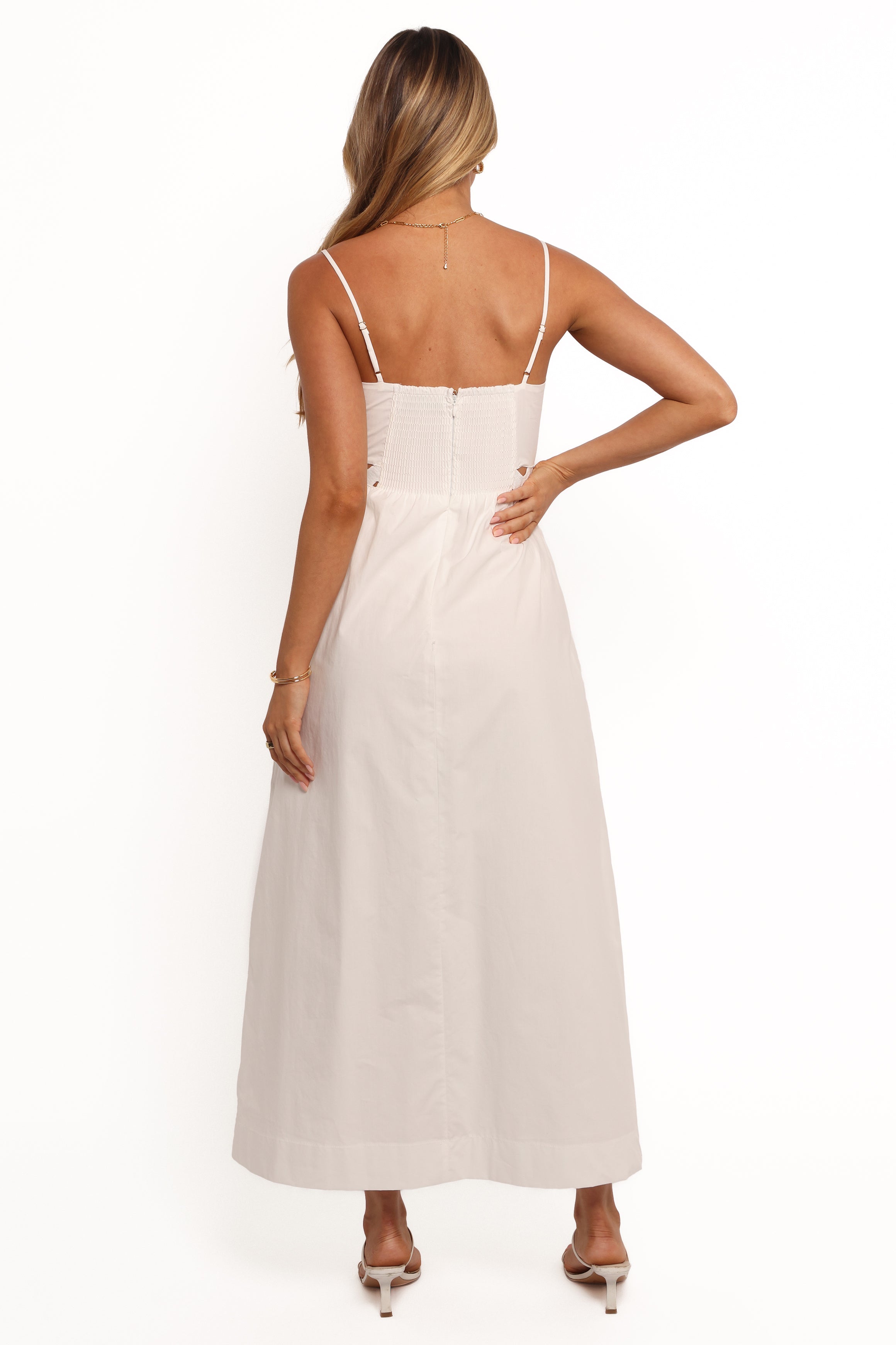 Petal and Pup USA DRESSES Angelus Midi Dress - White (Hold for Rack)