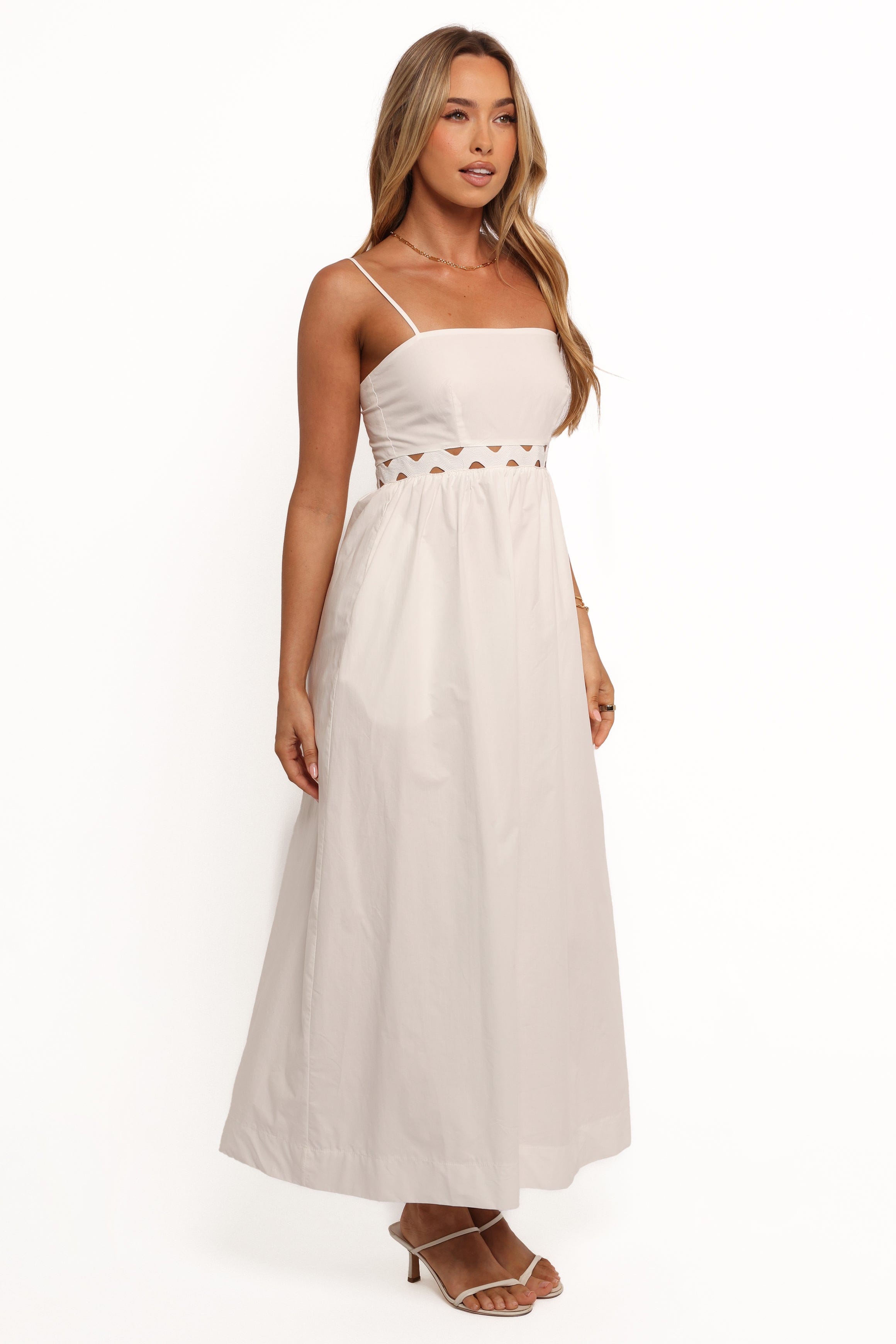 Petal and Pup USA DRESSES Angelus Midi Dress - White (Hold for Rack)