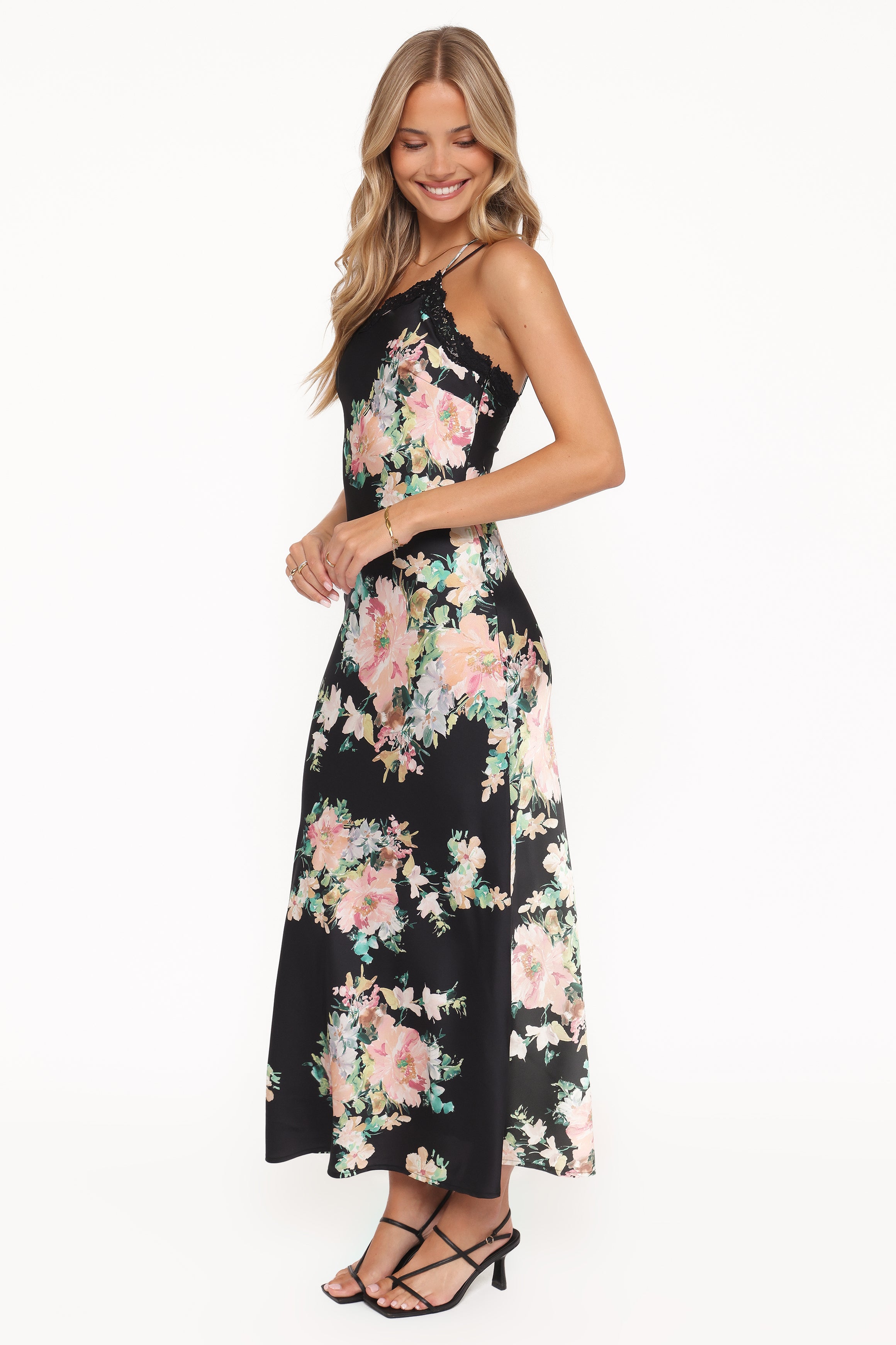 Petal and Pup USA DRESSES Anika Maxi Dress - Black Floral