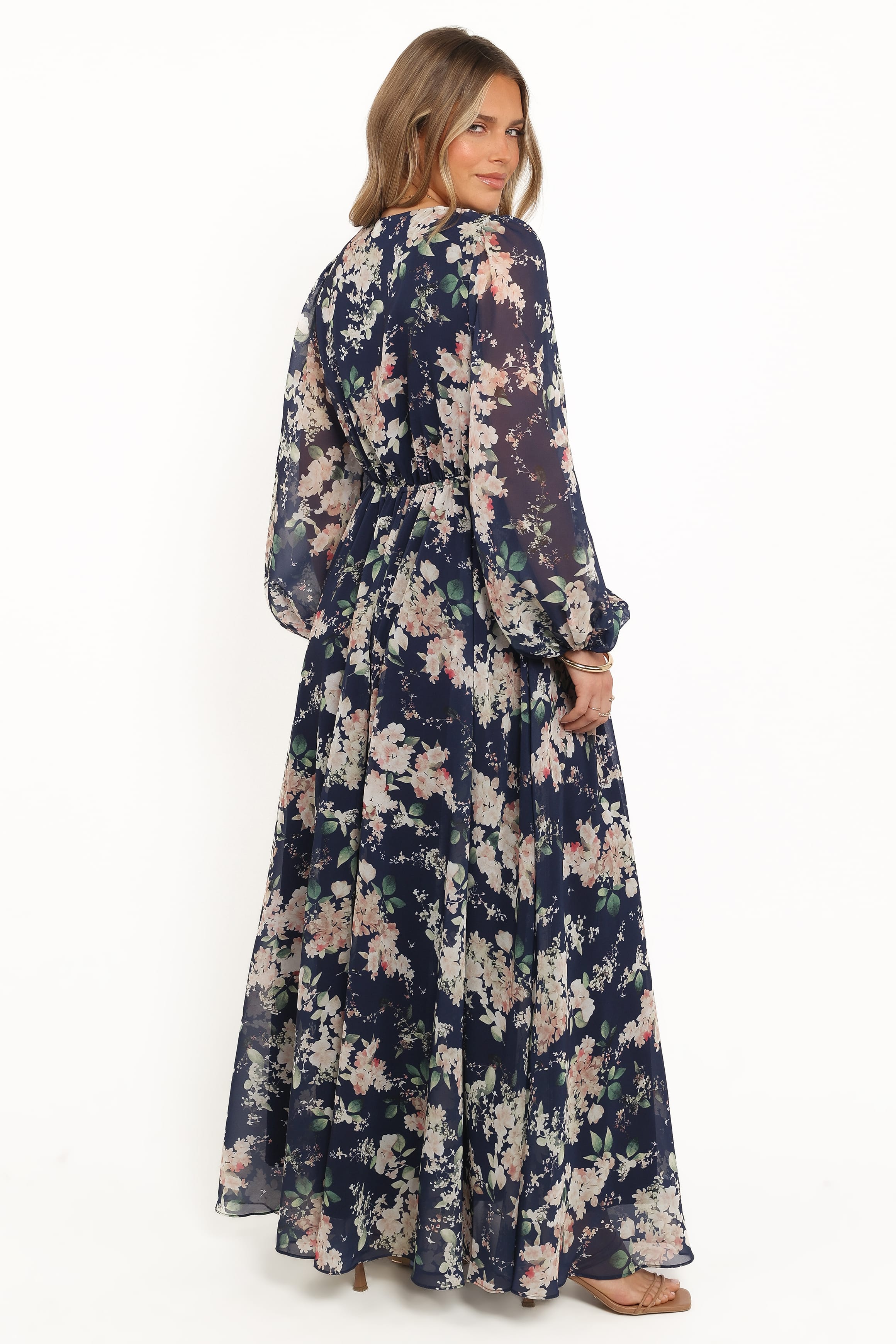 Petal and Pup USA DRESSES Anisa Maxi Dress - Navy Floral