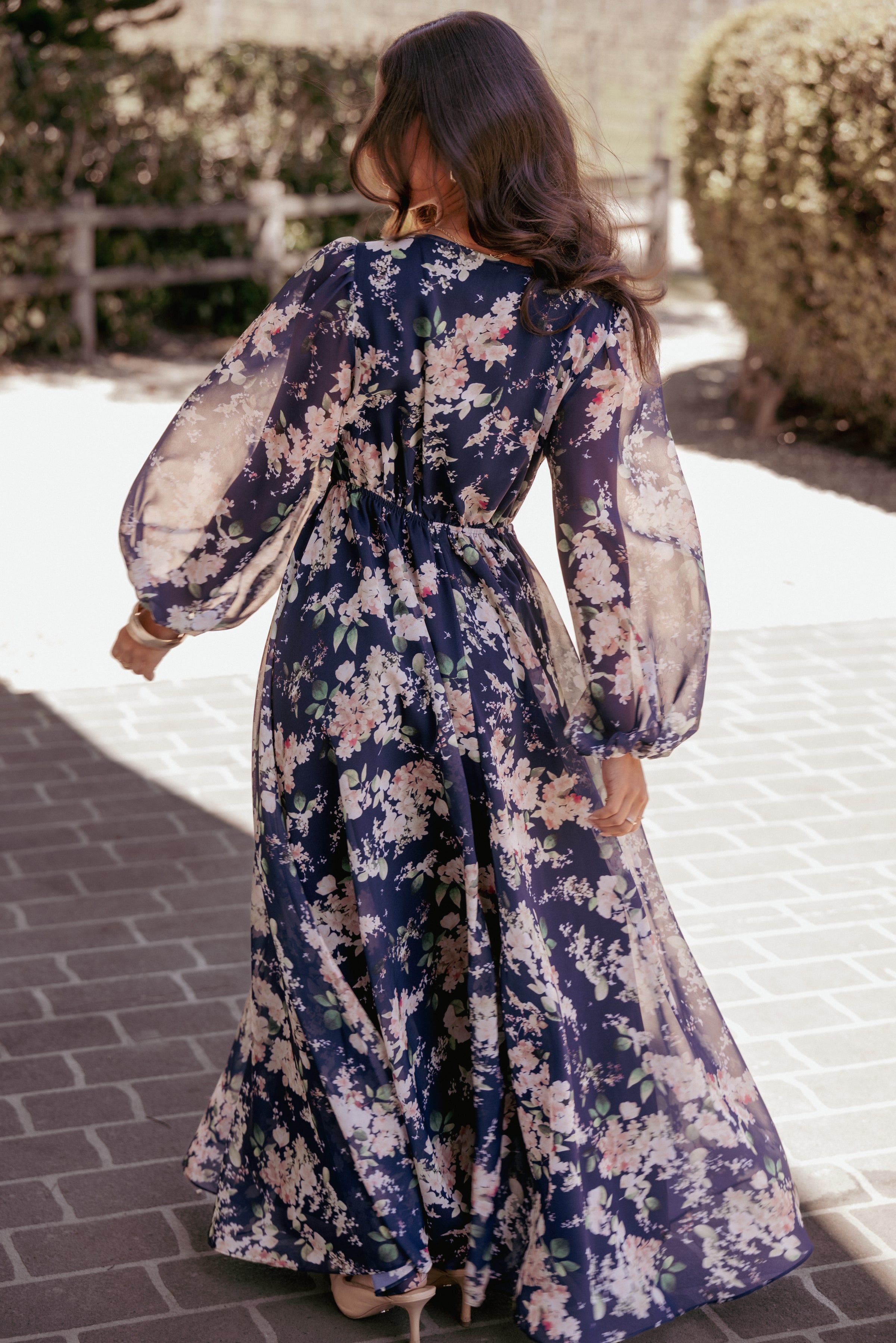 Petal and Pup USA DRESSES Anisa Maxi Dress - Navy Floral