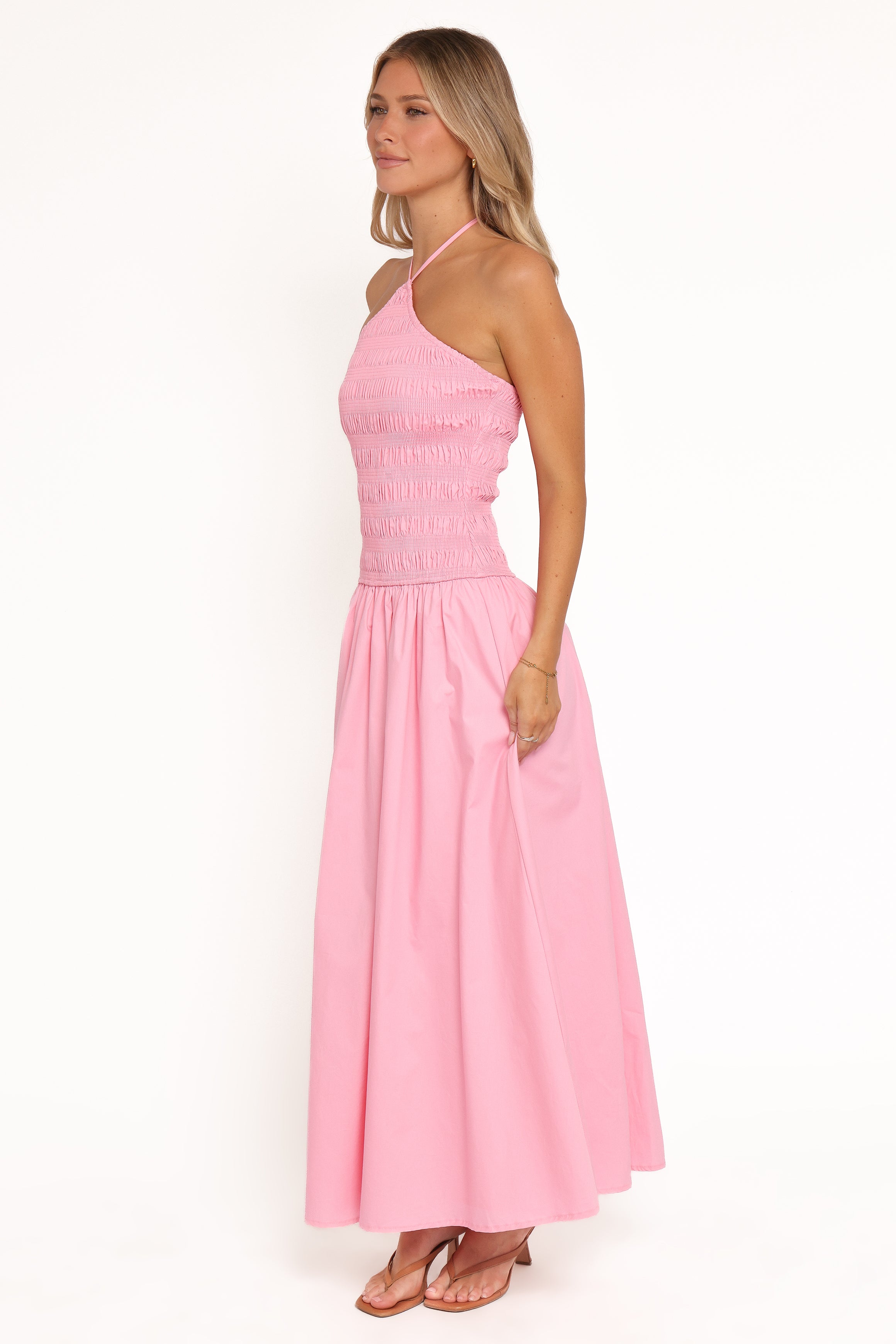 Petal and Pup USA DRESSES Aradia Halter Maxi Dress - Pink