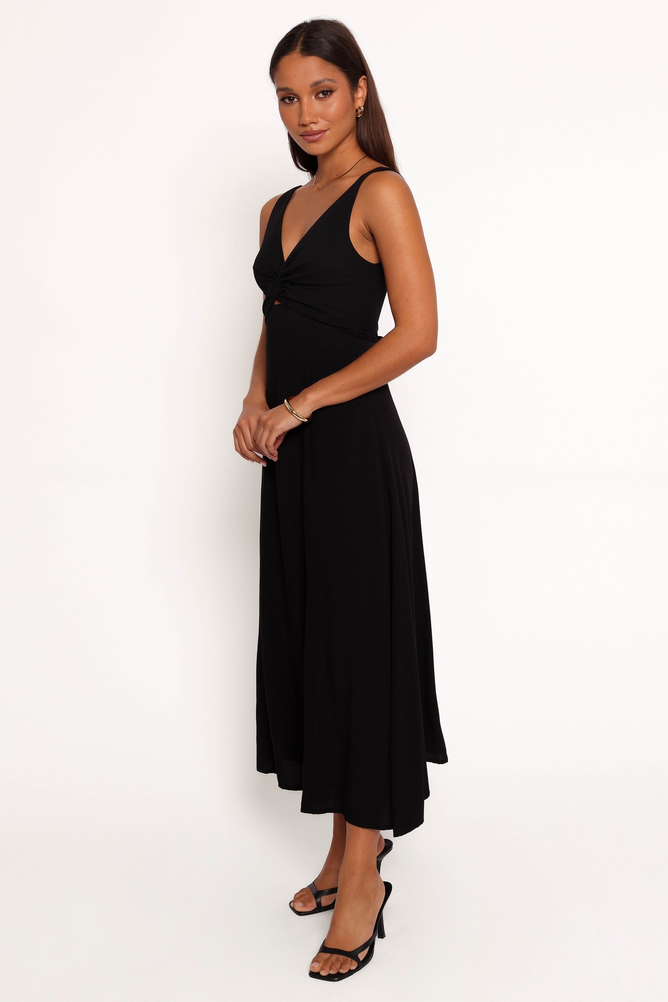 Petal and Pup USA DRESSES Archer Midi Dress - Black