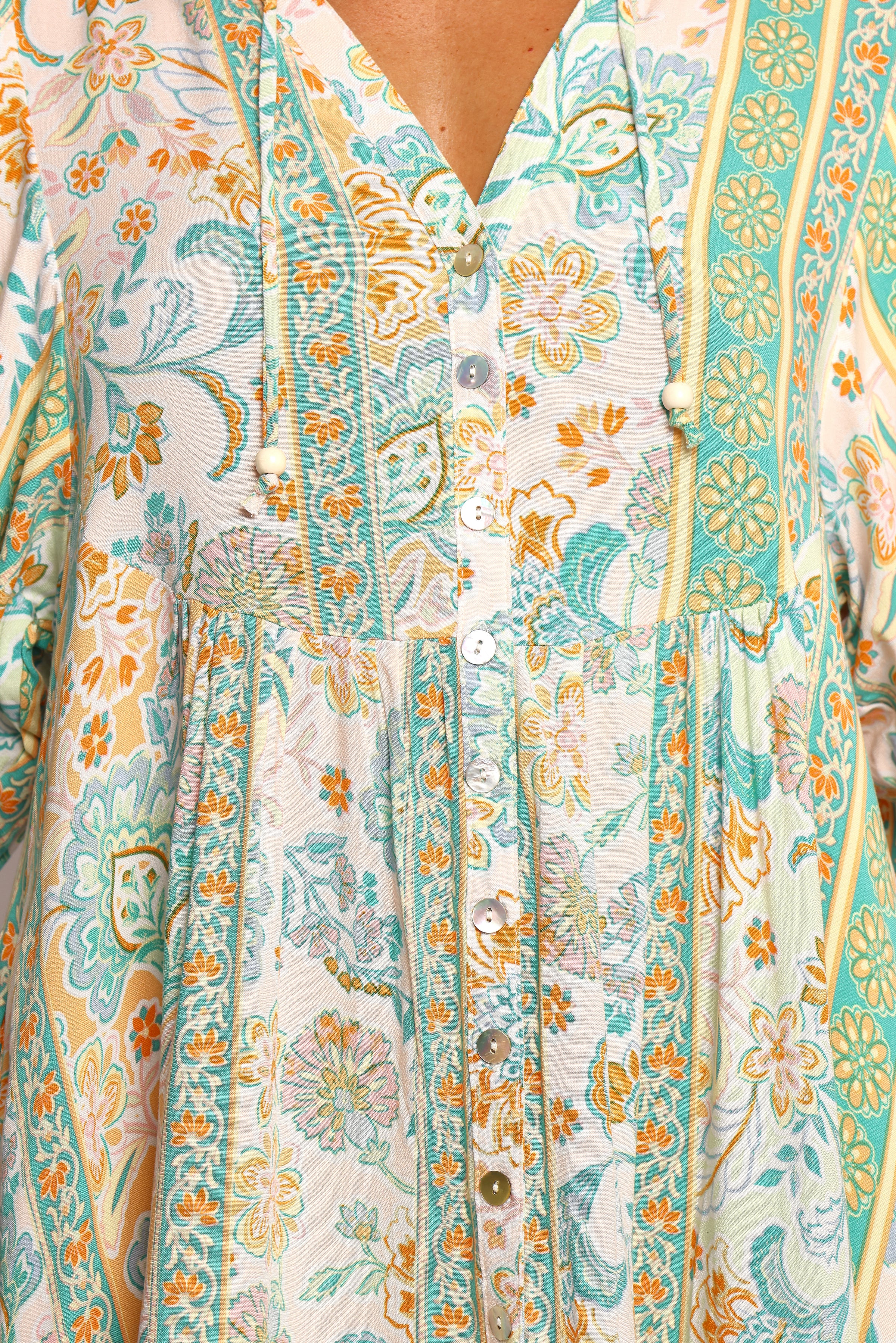 Petal and Pup USA DRESSES Arden Mini Dress - Green Multi