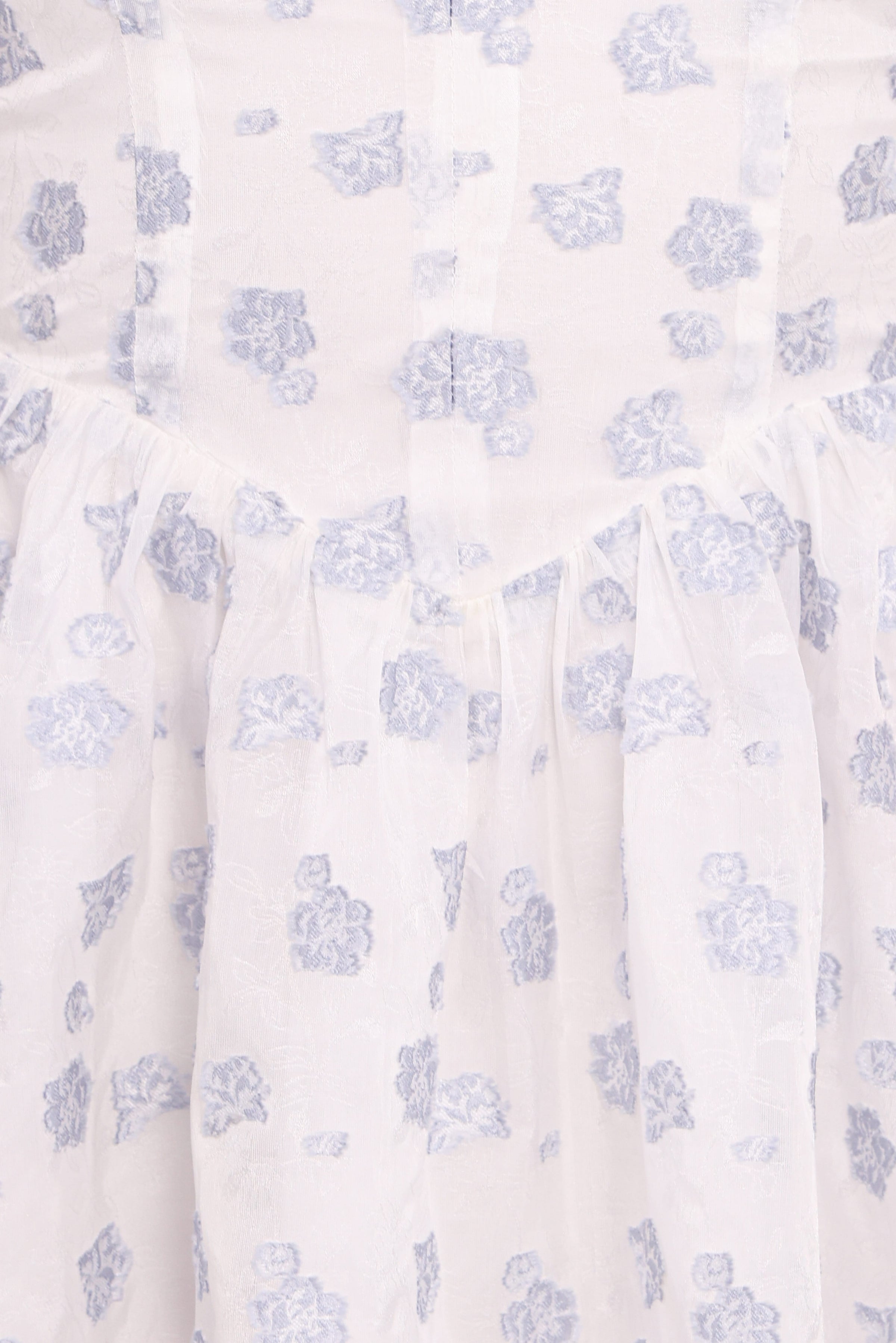 Petal and Pup USA DRESSES Arianne Mini Dress - White/Blue Floral (Hold for Amazon)