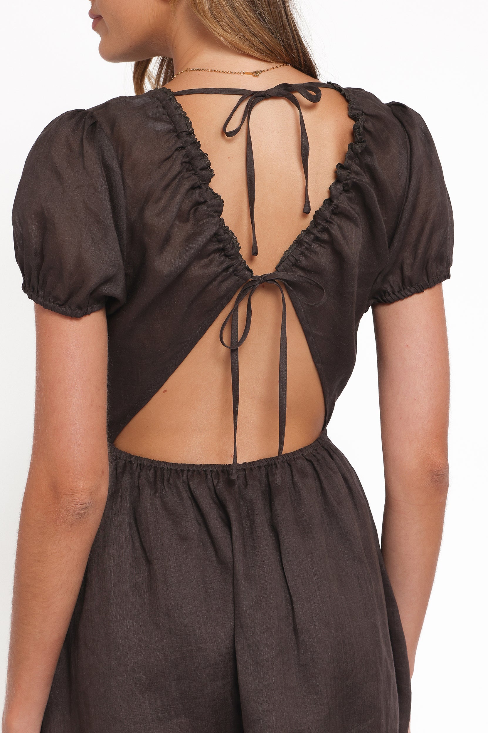 Petal and Pup USA DRESSES Arista Mini Dress - Espresso