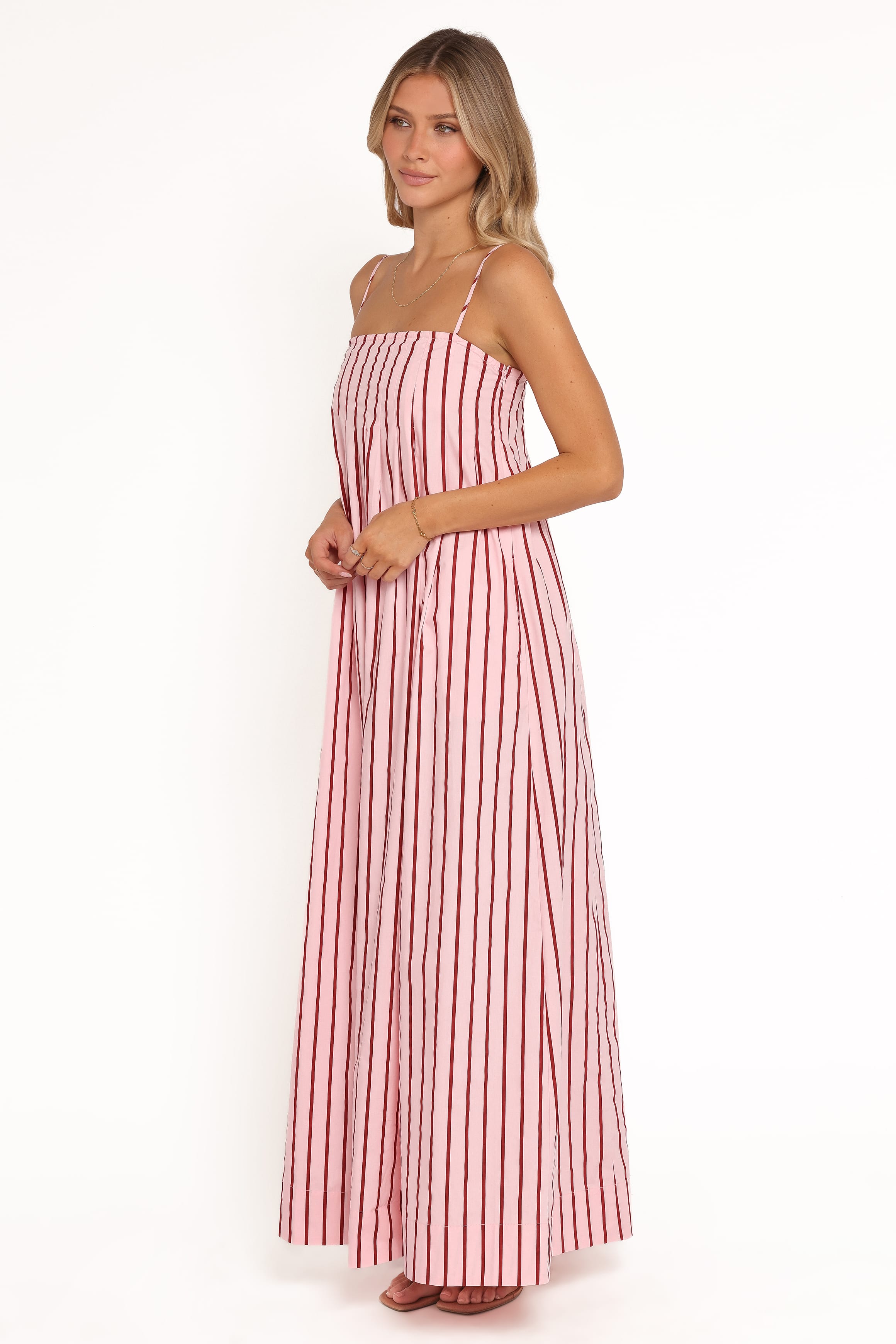 Petal and Pup USA DRESSES Arletta Maxi Dress - Pink Stripe