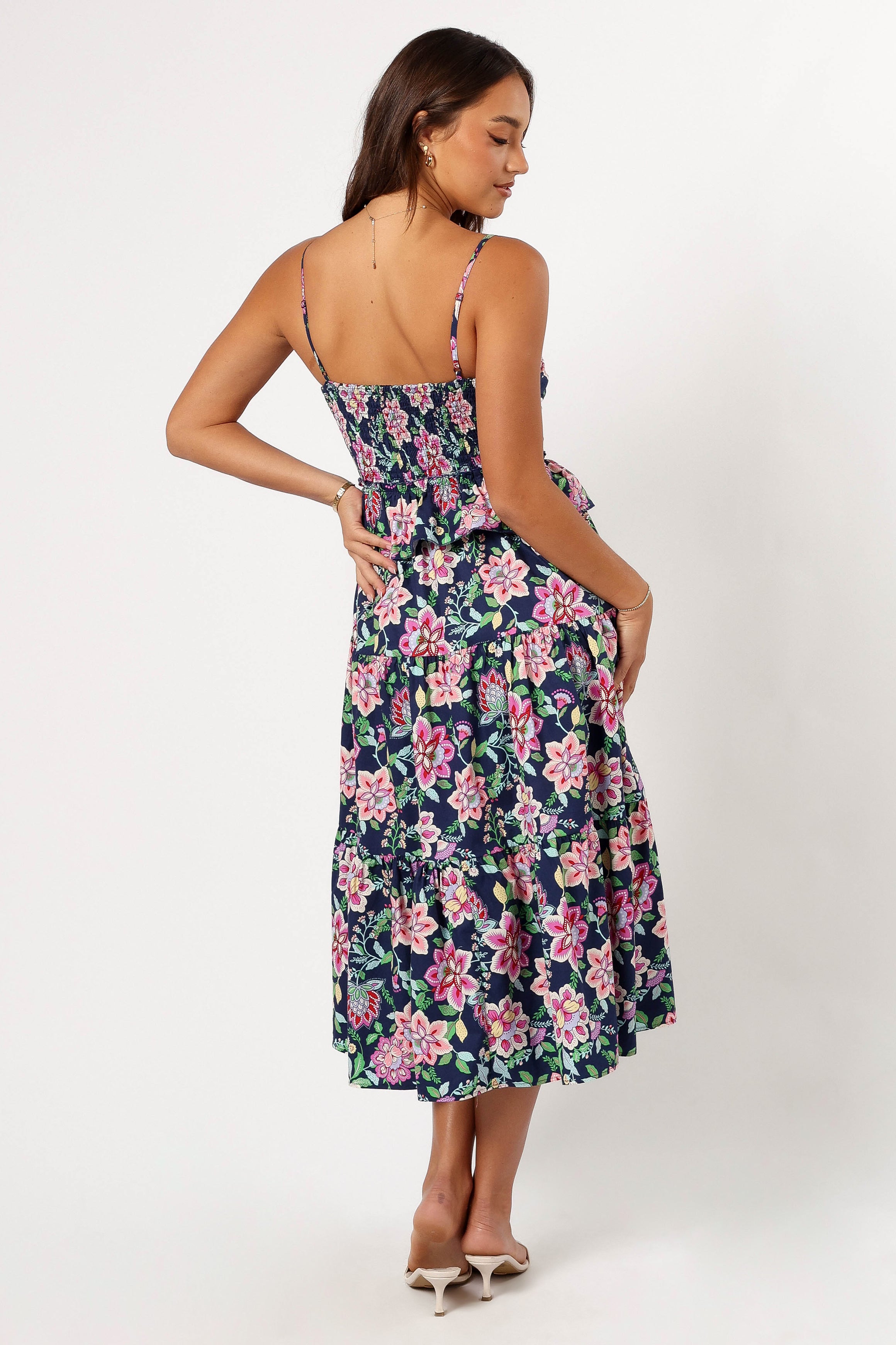 Petal and Pup USA DRESSES Arlo Midi Dress - Navy