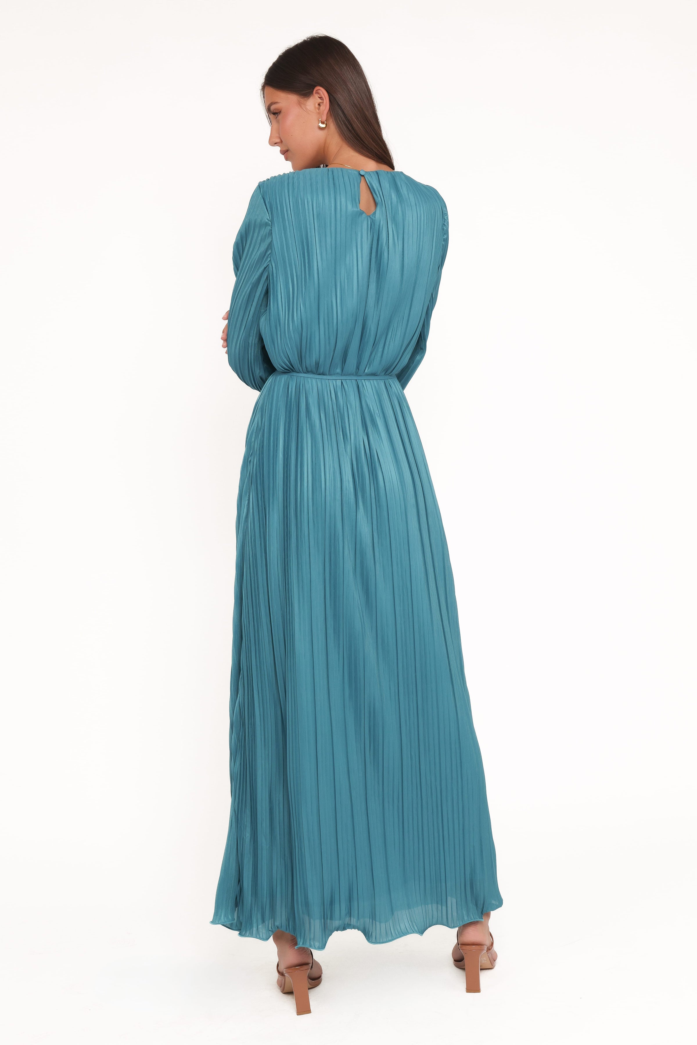 Petal and Pup USA DRESSES Armena Long Sleeve Maxi Dress - Teal