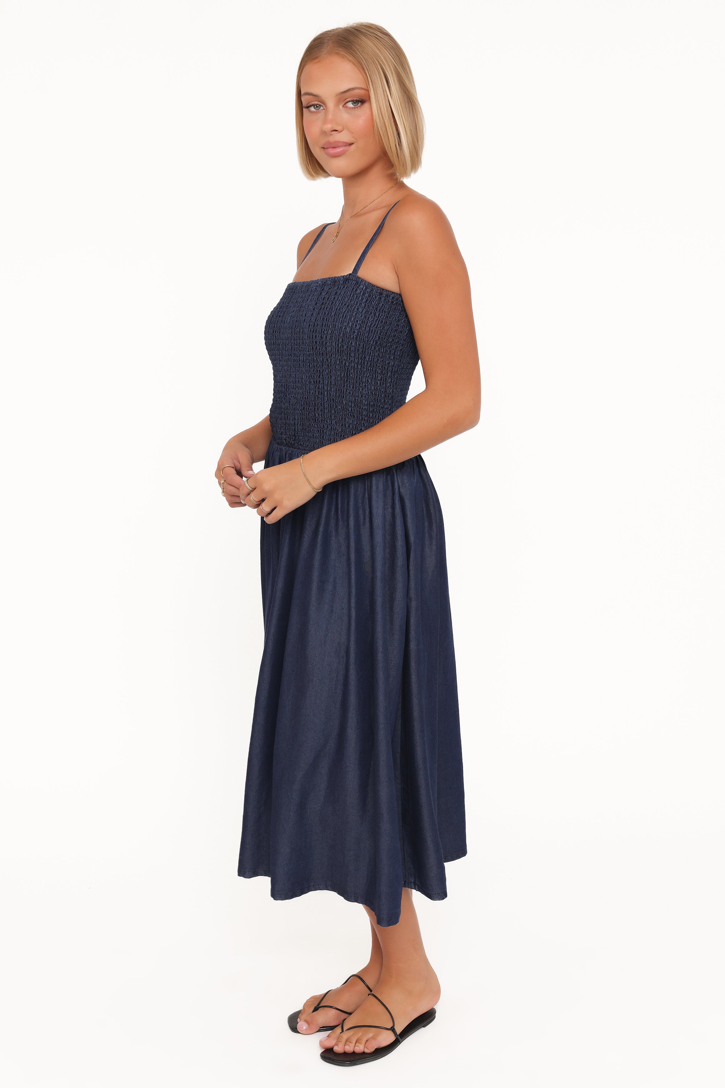 Petal and Pup USA DRESSES Arnika Midi Dress - Blue