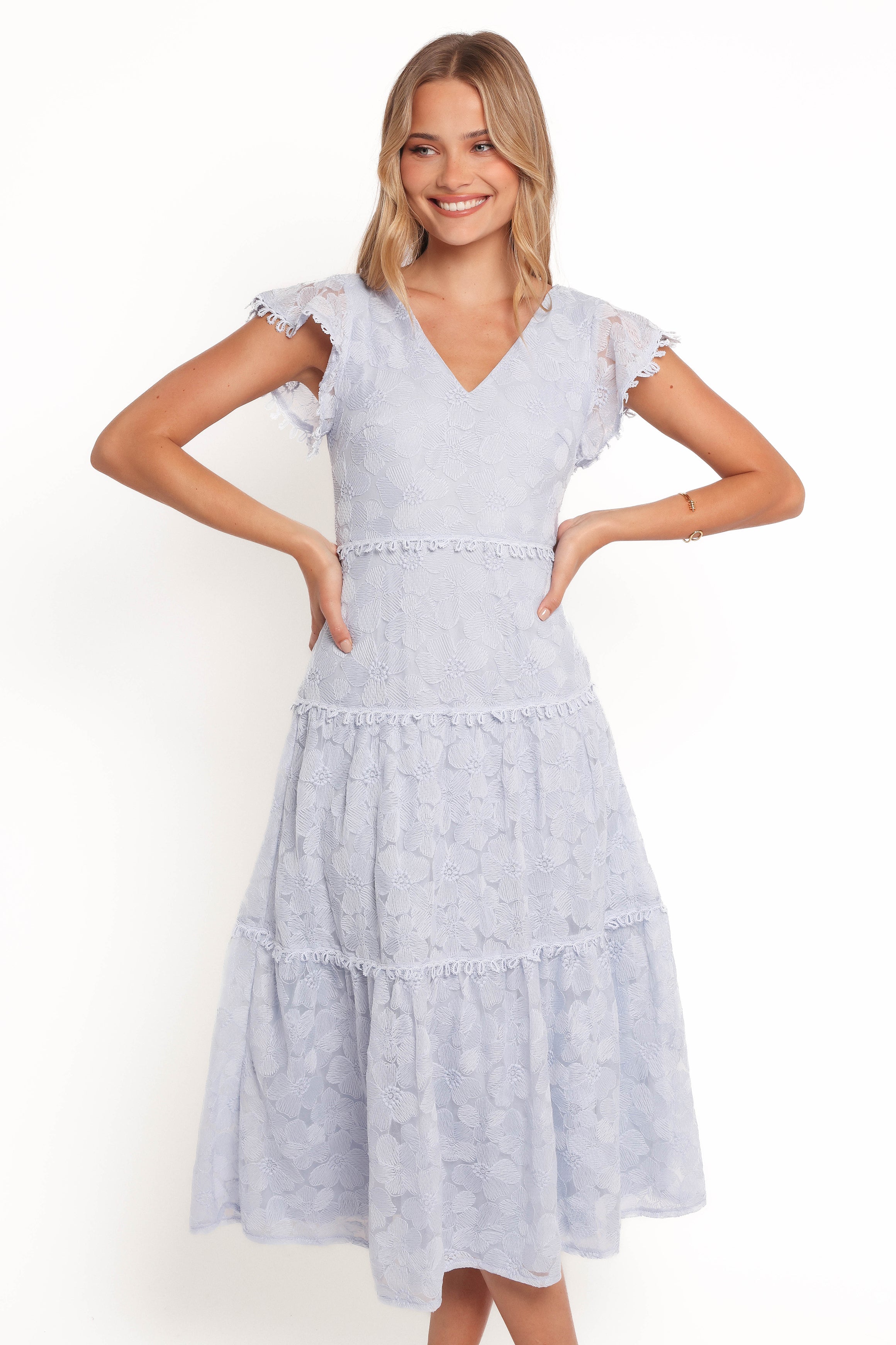 Petal and Pup USA DRESSES Asher Midi Dress - Blue