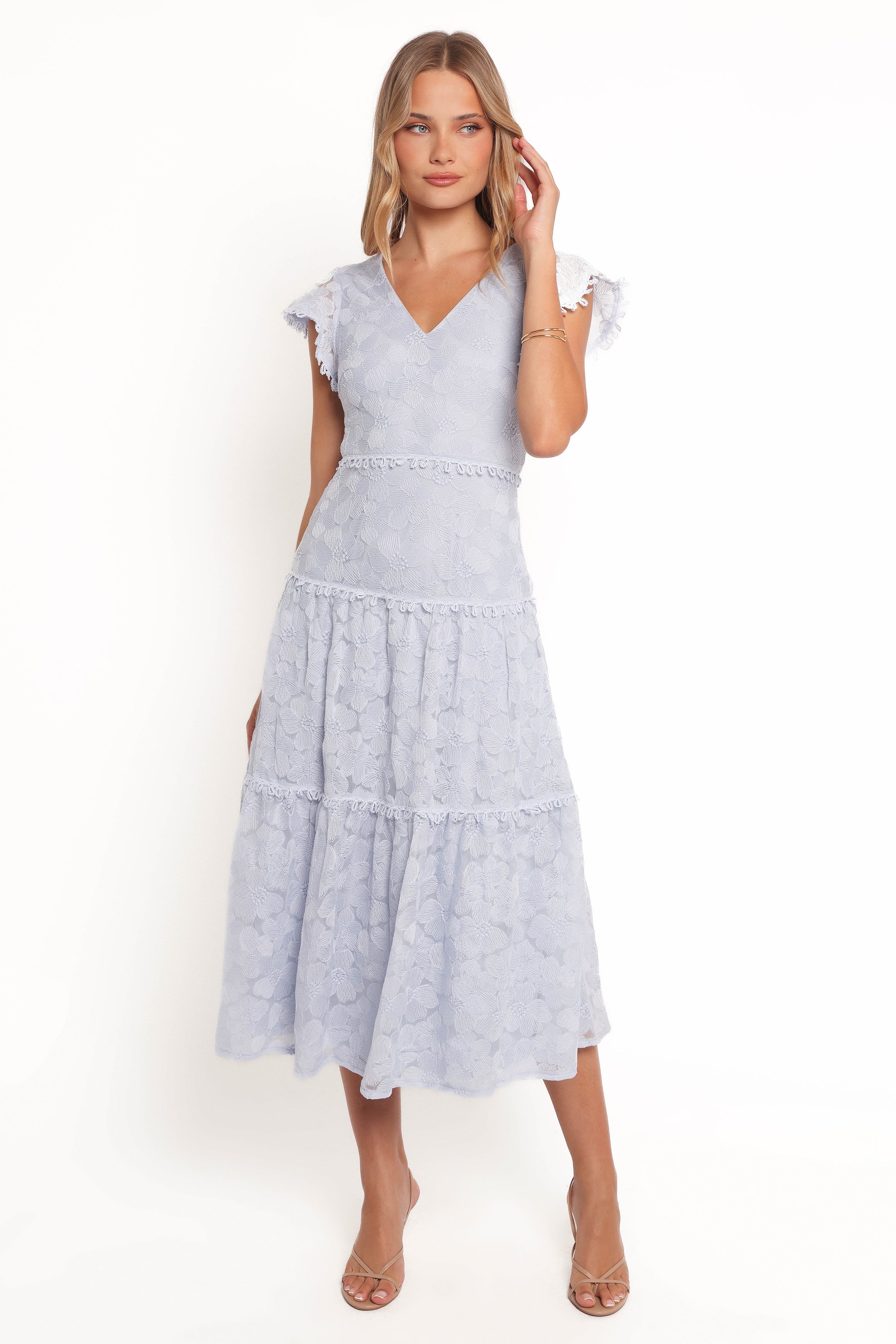Petal and Pup USA DRESSES Asher Midi Dress - Blue