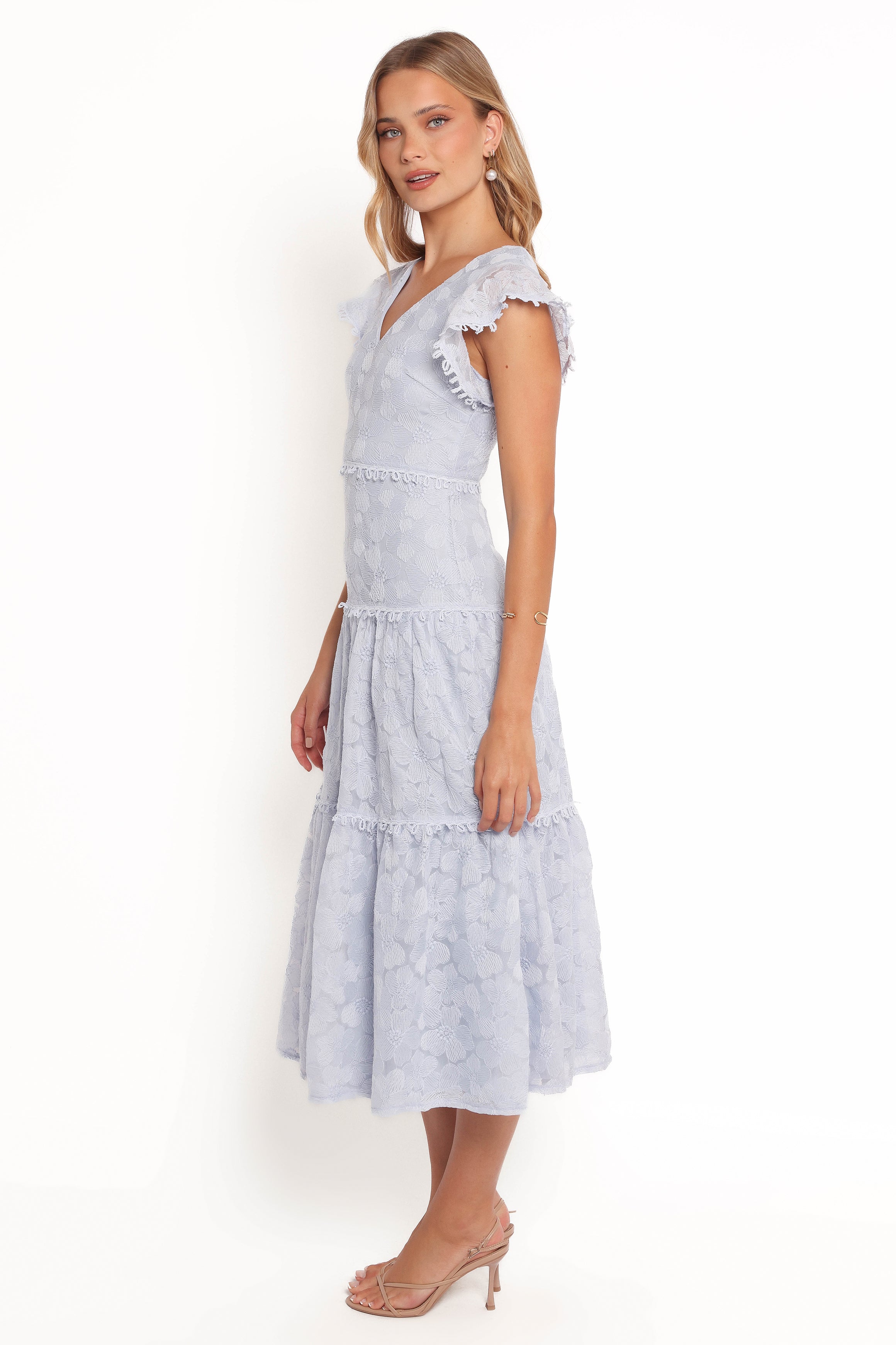 Petal and Pup USA DRESSES Asher Midi Dress - Blue