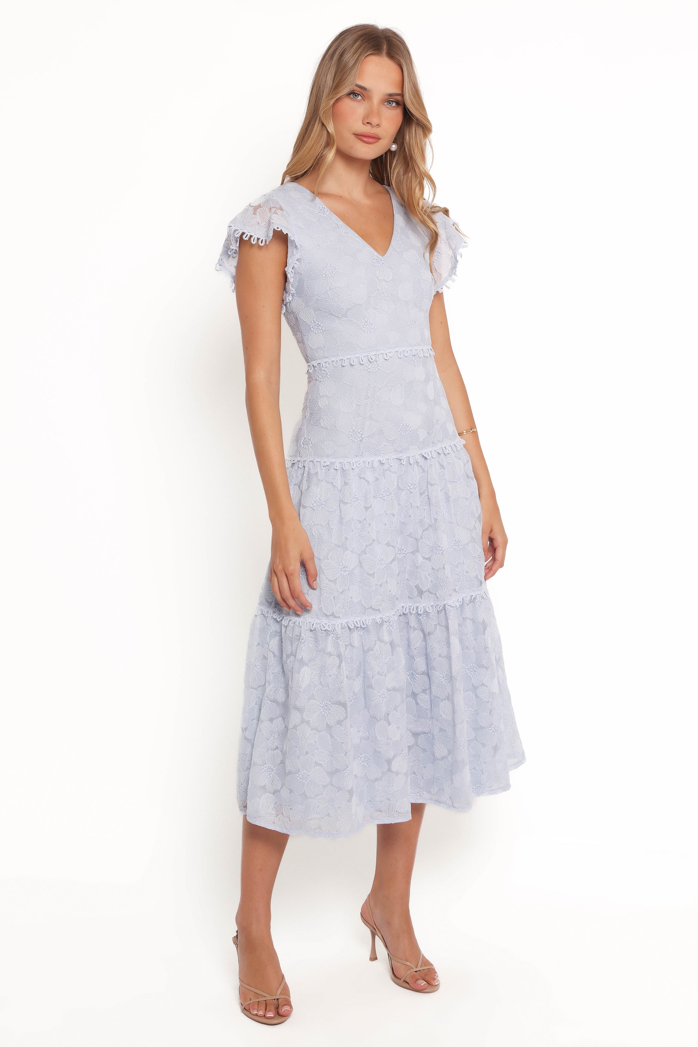 Petal and Pup USA DRESSES Asher Midi Dress - Blue