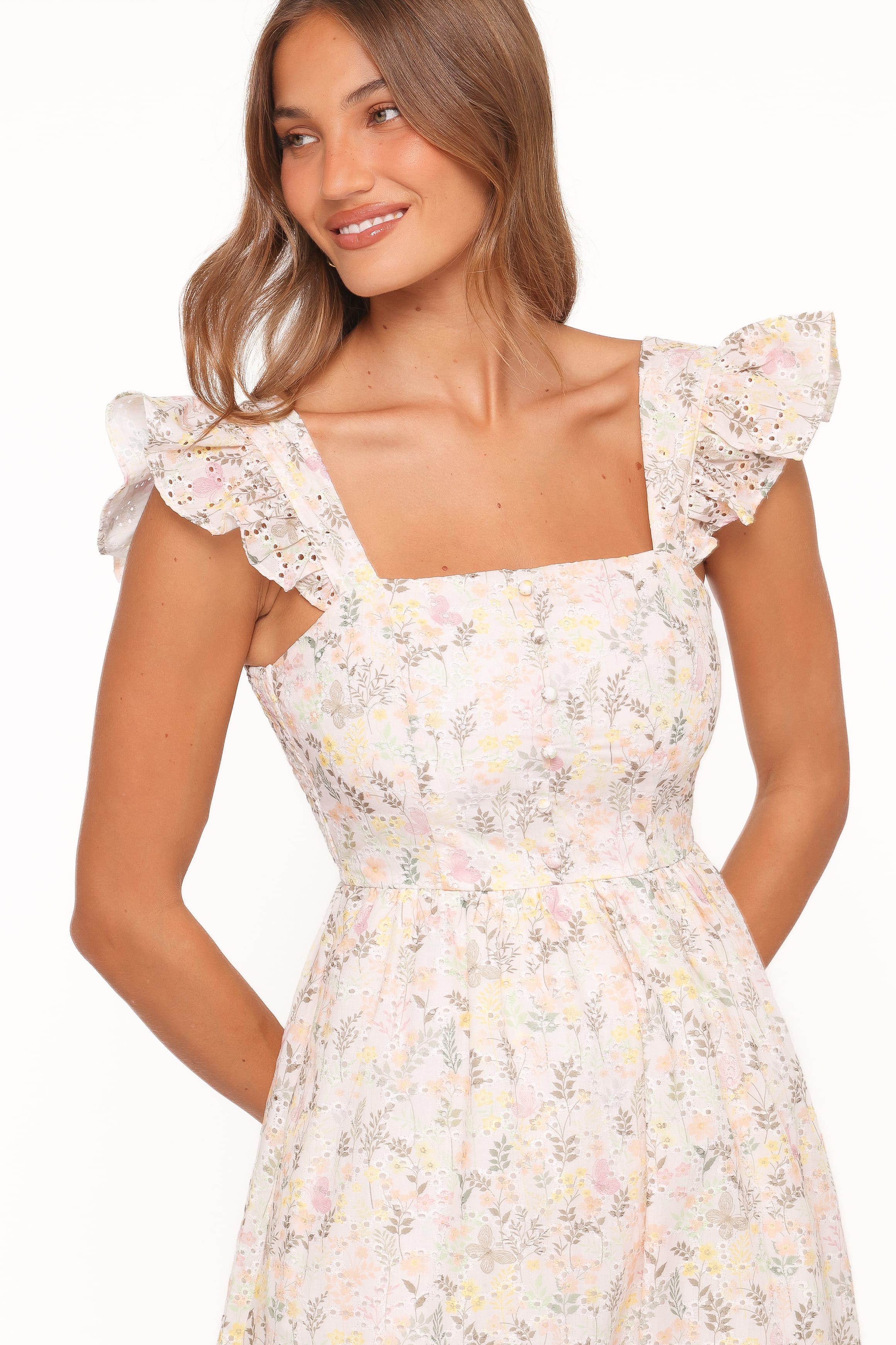 Petal and Pup USA DRESSES Ashtonleigh Midi Dress - Multi Floral
