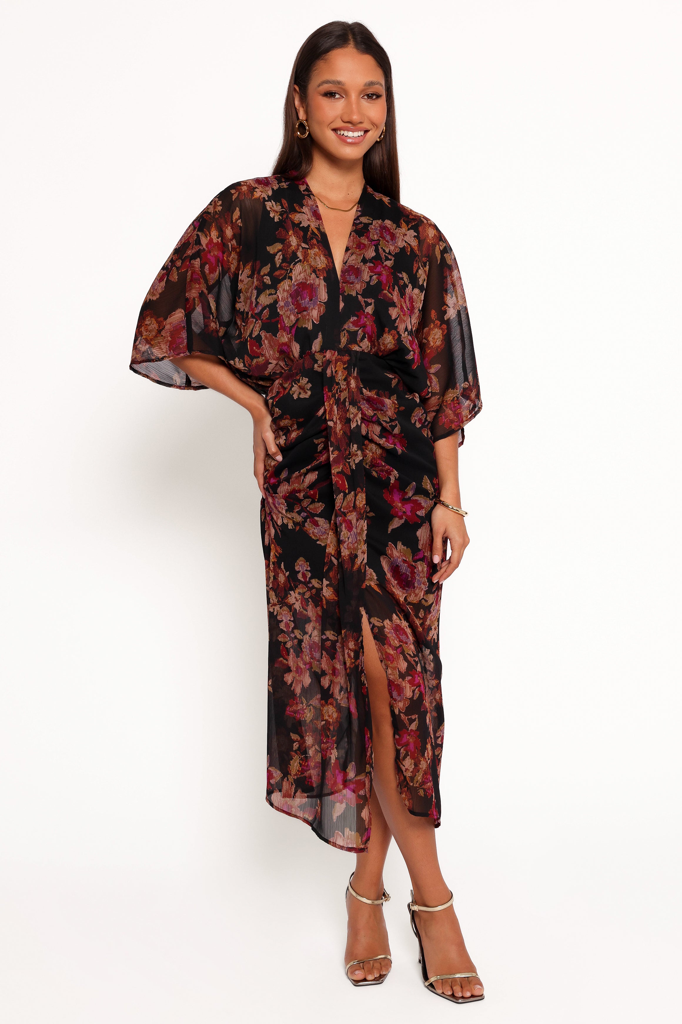 Petal and Pup USA DRESSES Audrina Maxi Dress - Deep Night Floral