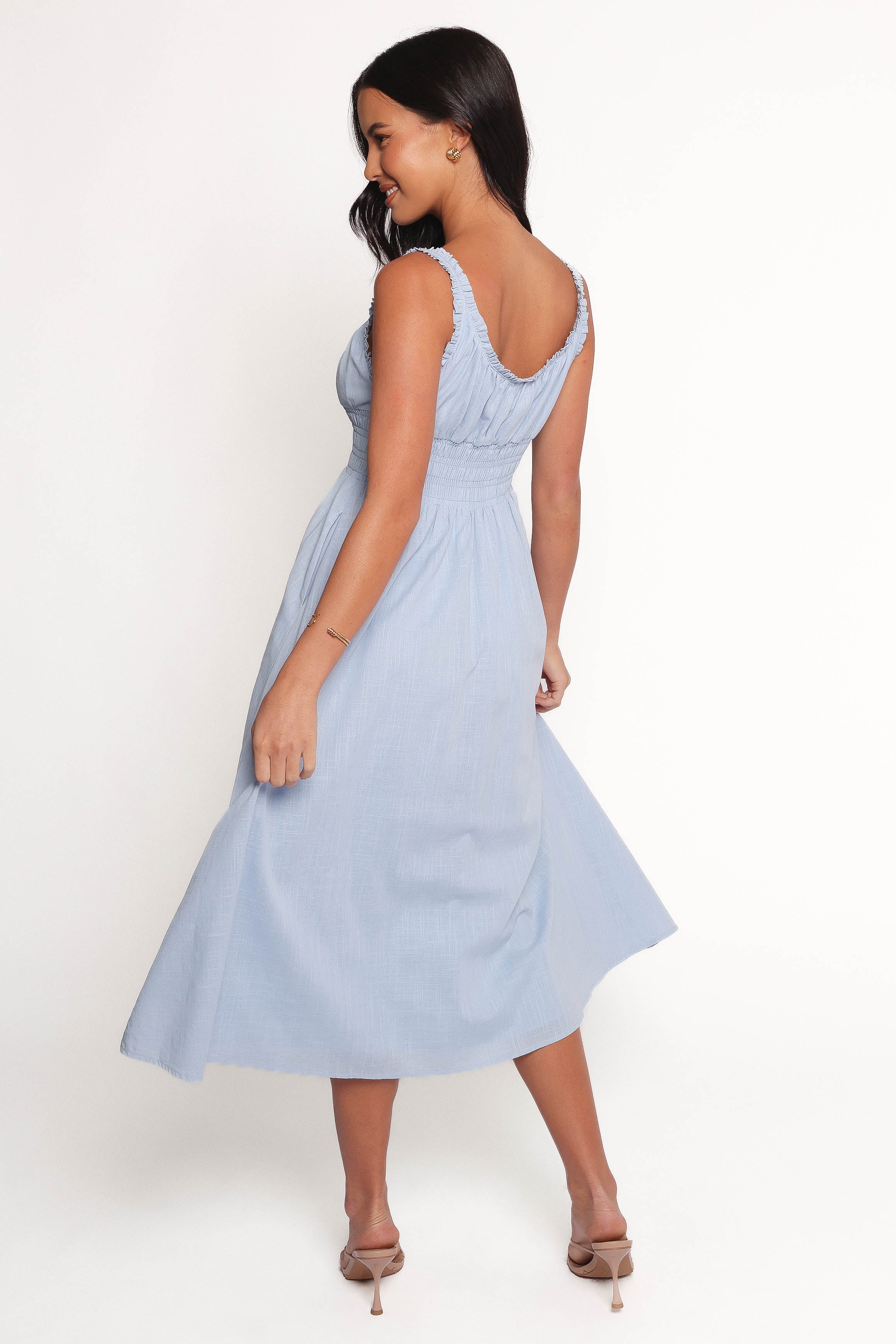 Petal and Pup USA DRESSES Auguste Midi Dress - Pale Blue (Hold for Amazon)