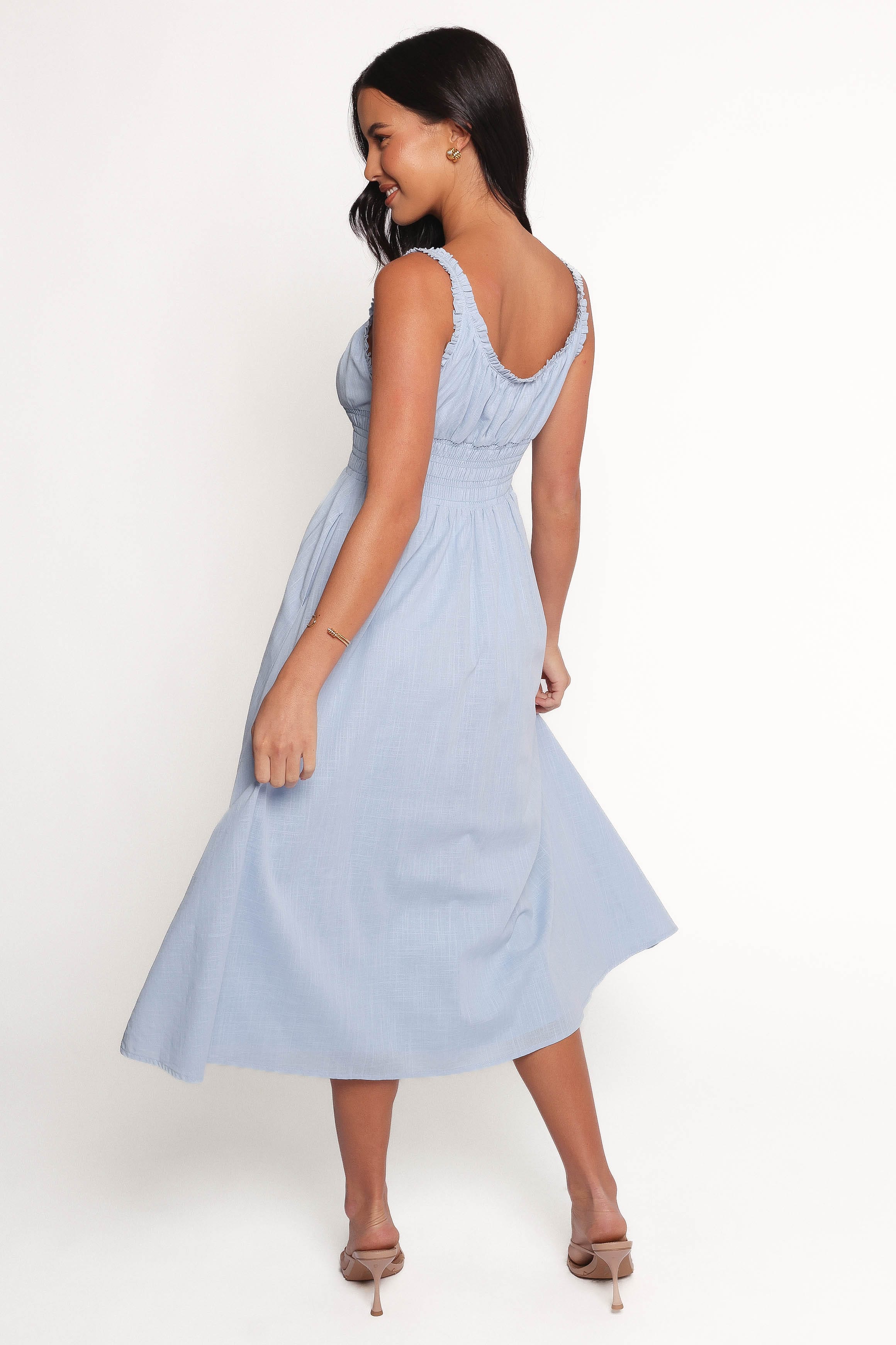 Petal and Pup USA DRESSES Auguste Midi Dress - Pale Blue (Hold for Amazon)