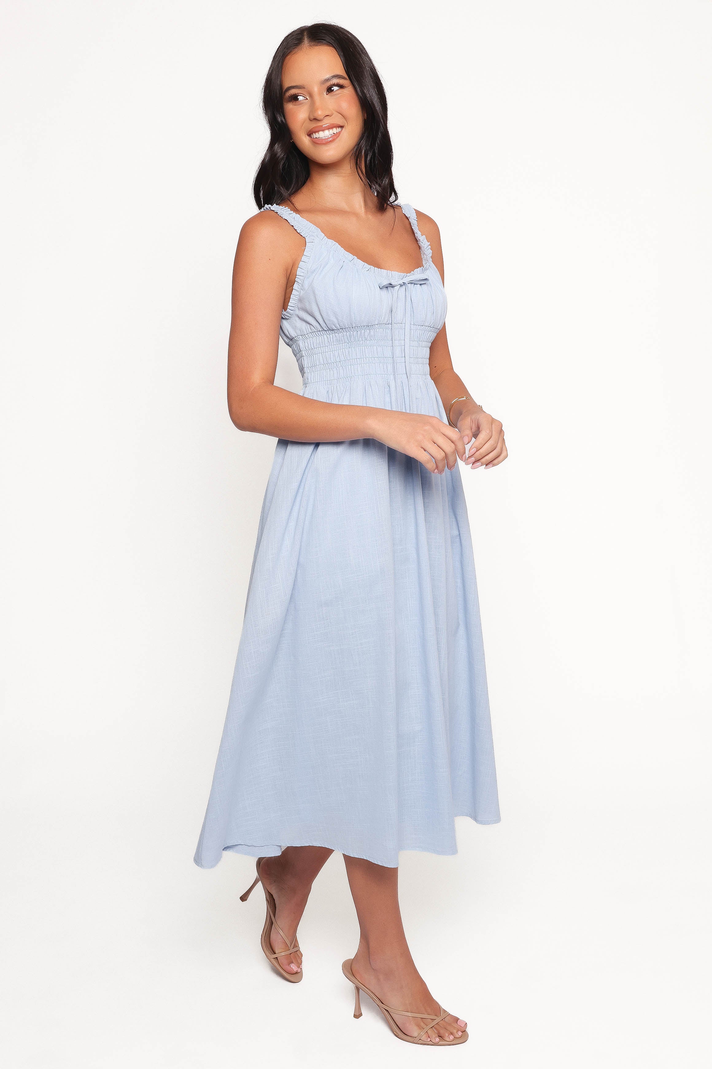 Petal and Pup USA DRESSES Auguste Midi Dress - Pale Blue (Hold for Amazon)