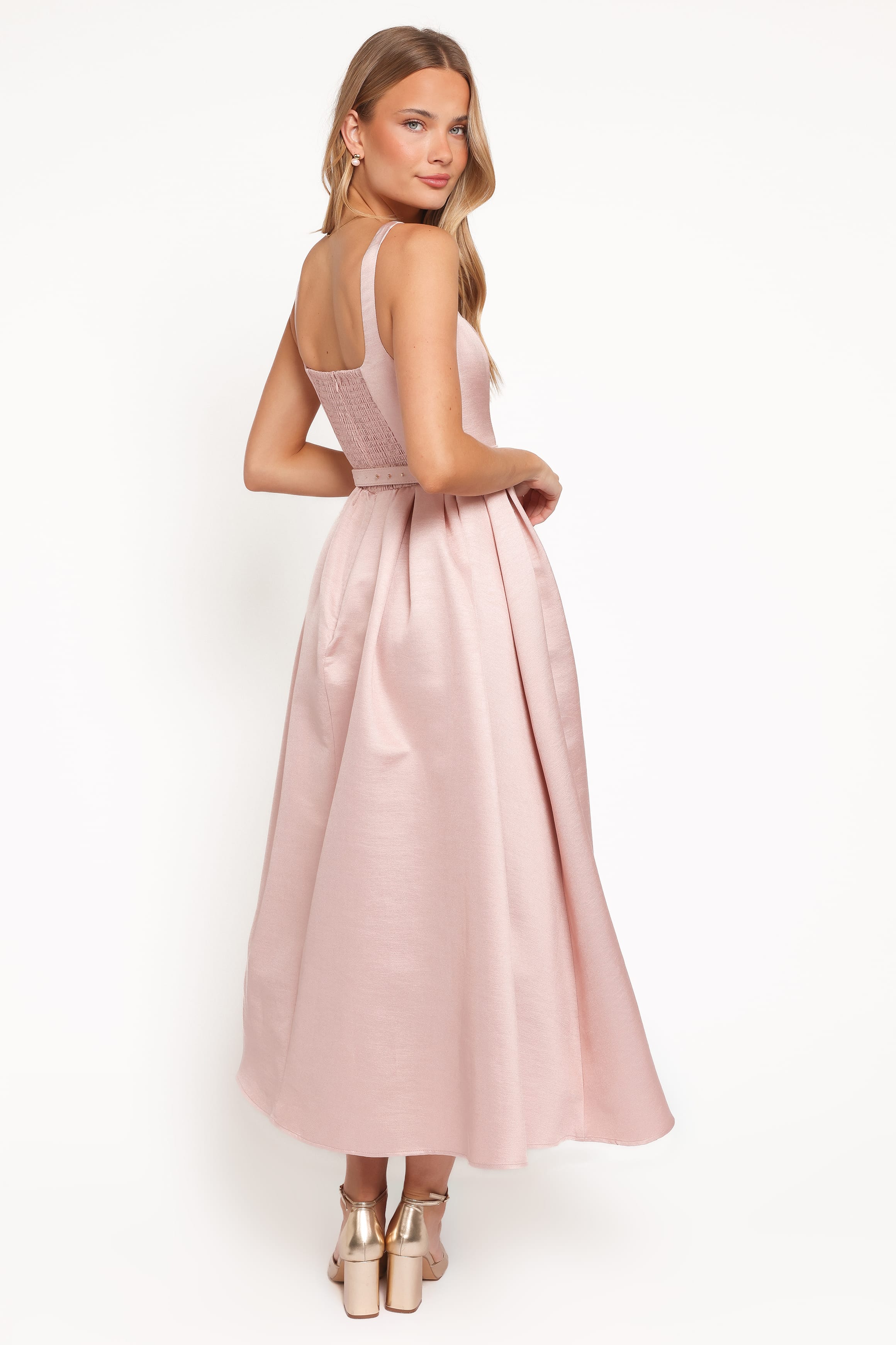 Petal and Pup USA DRESSES Augustine Midi Dress - Dusty Pink