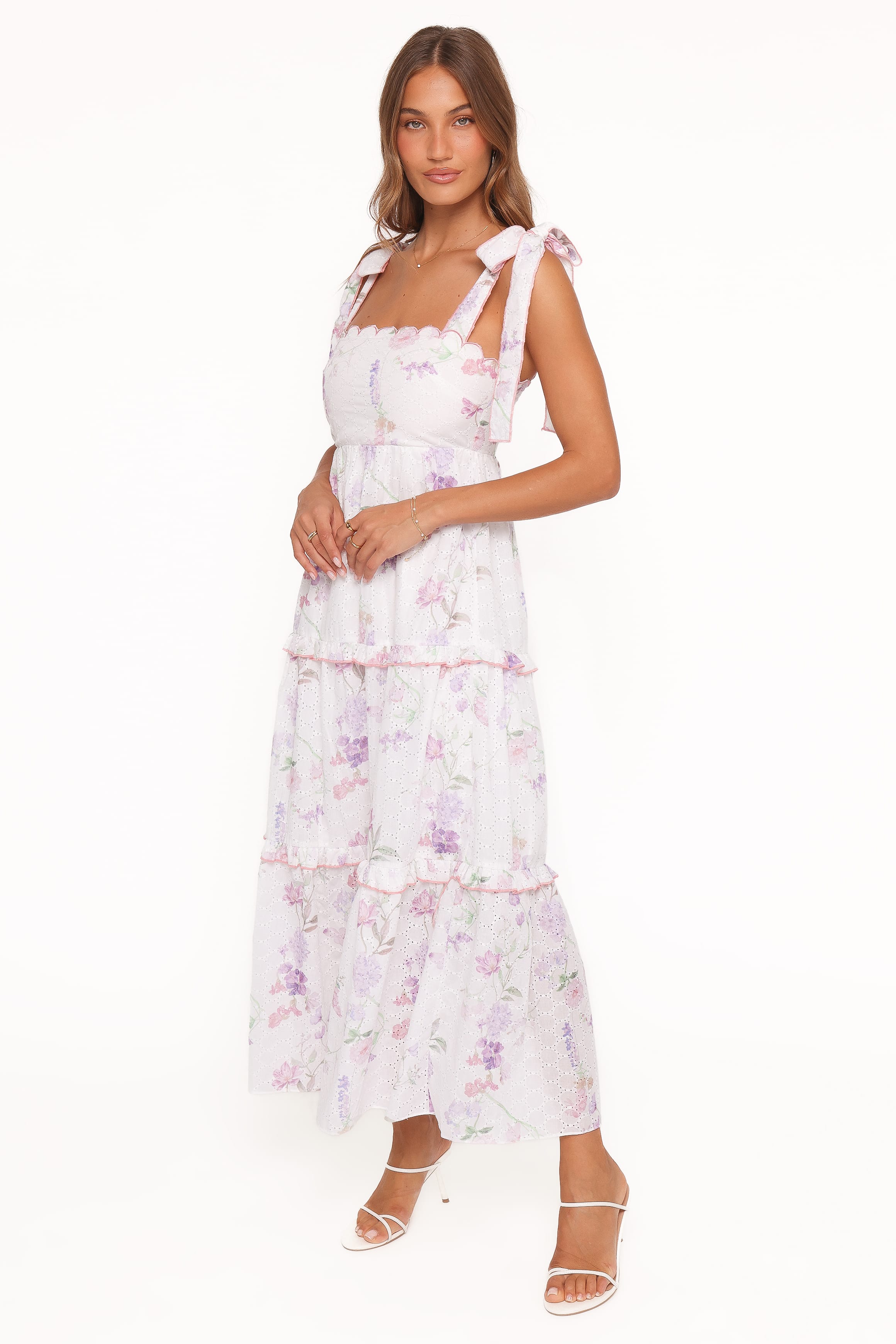 Petal and Pup USA DRESSES Aurelia Maxi Dress - Purple Floral