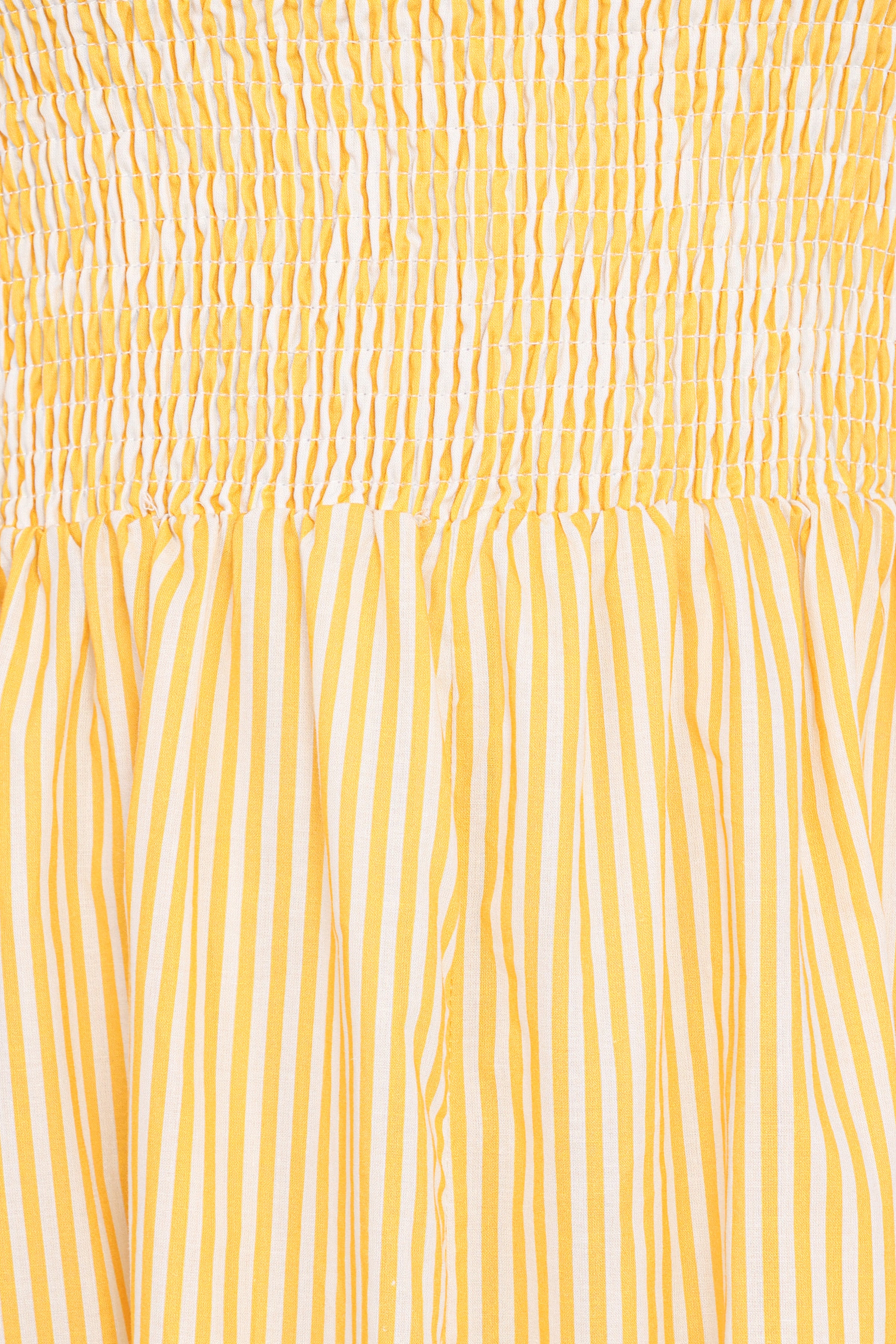 Petal and Pup USA DRESSES Aviva Smocked Midi Dress - Mango Stripe