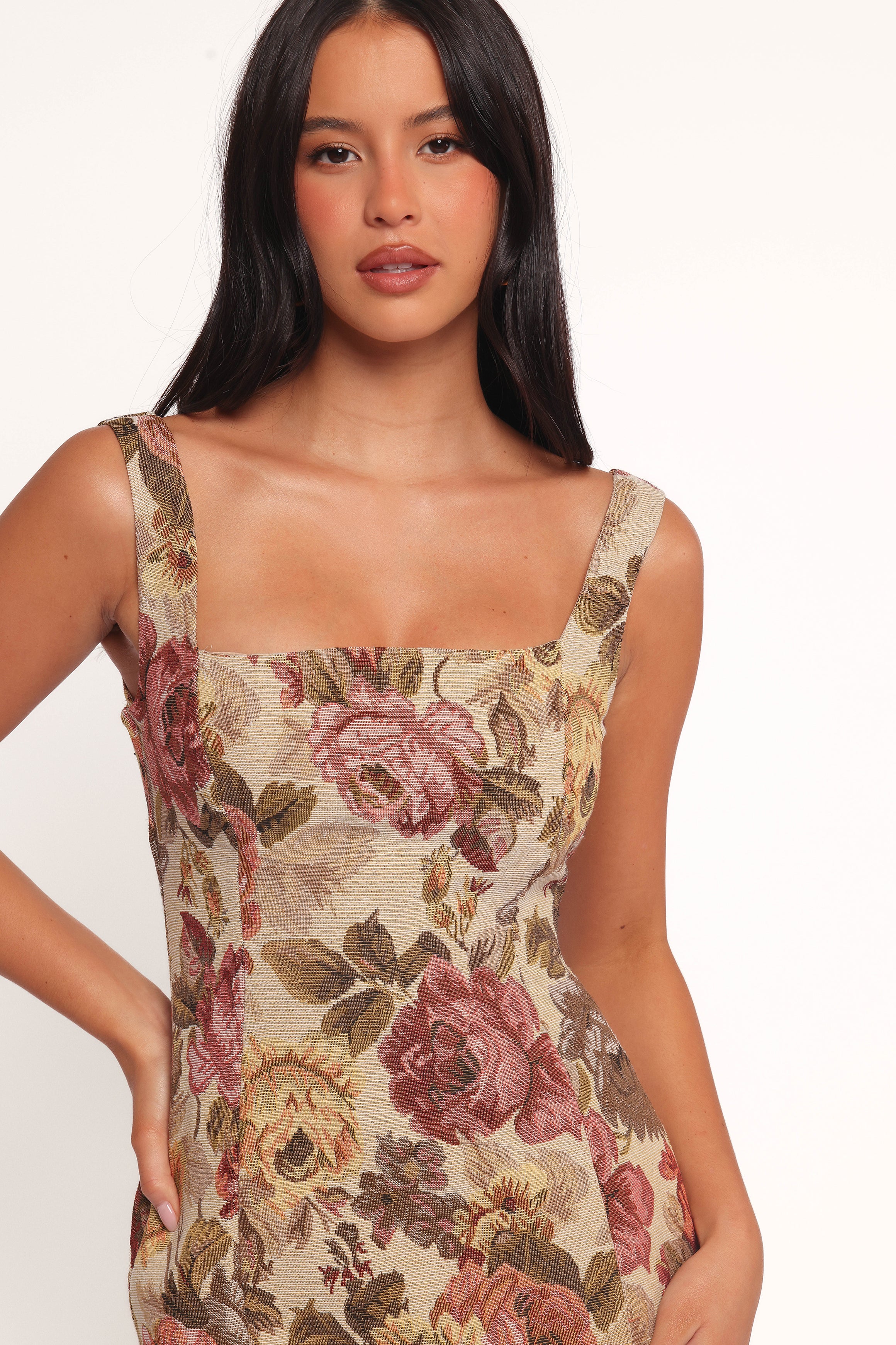 Petal and Pup USA DRESSES Awhina Mini Dress - Jacquard Floral