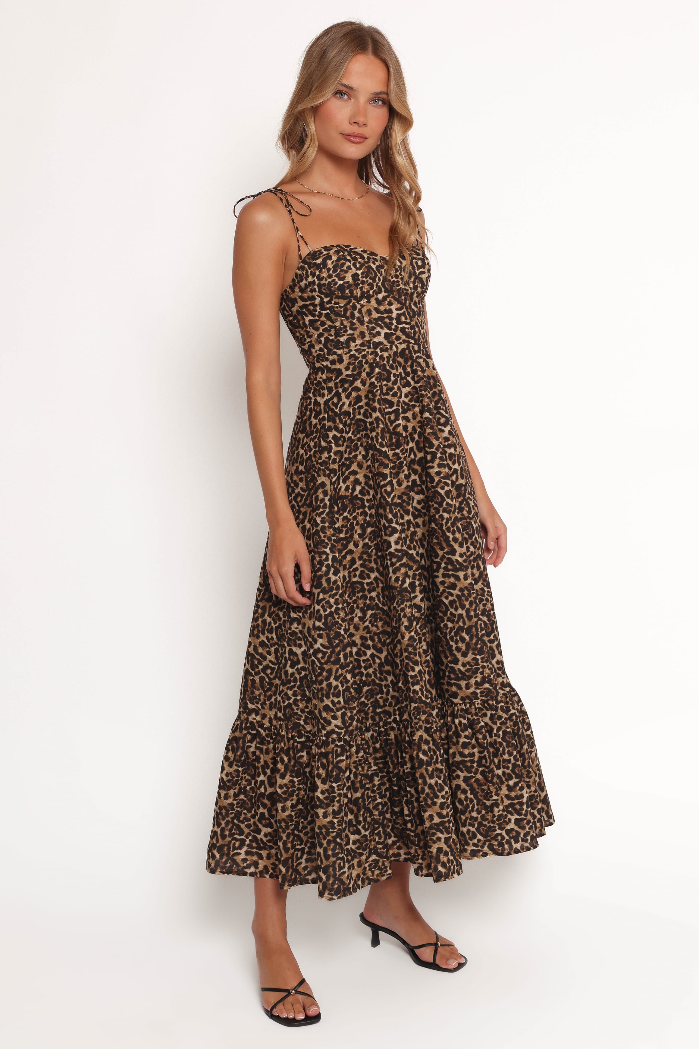Petal and Pup USA DRESSES Ayana Midi Dress - Leopard (Hold for Rack)