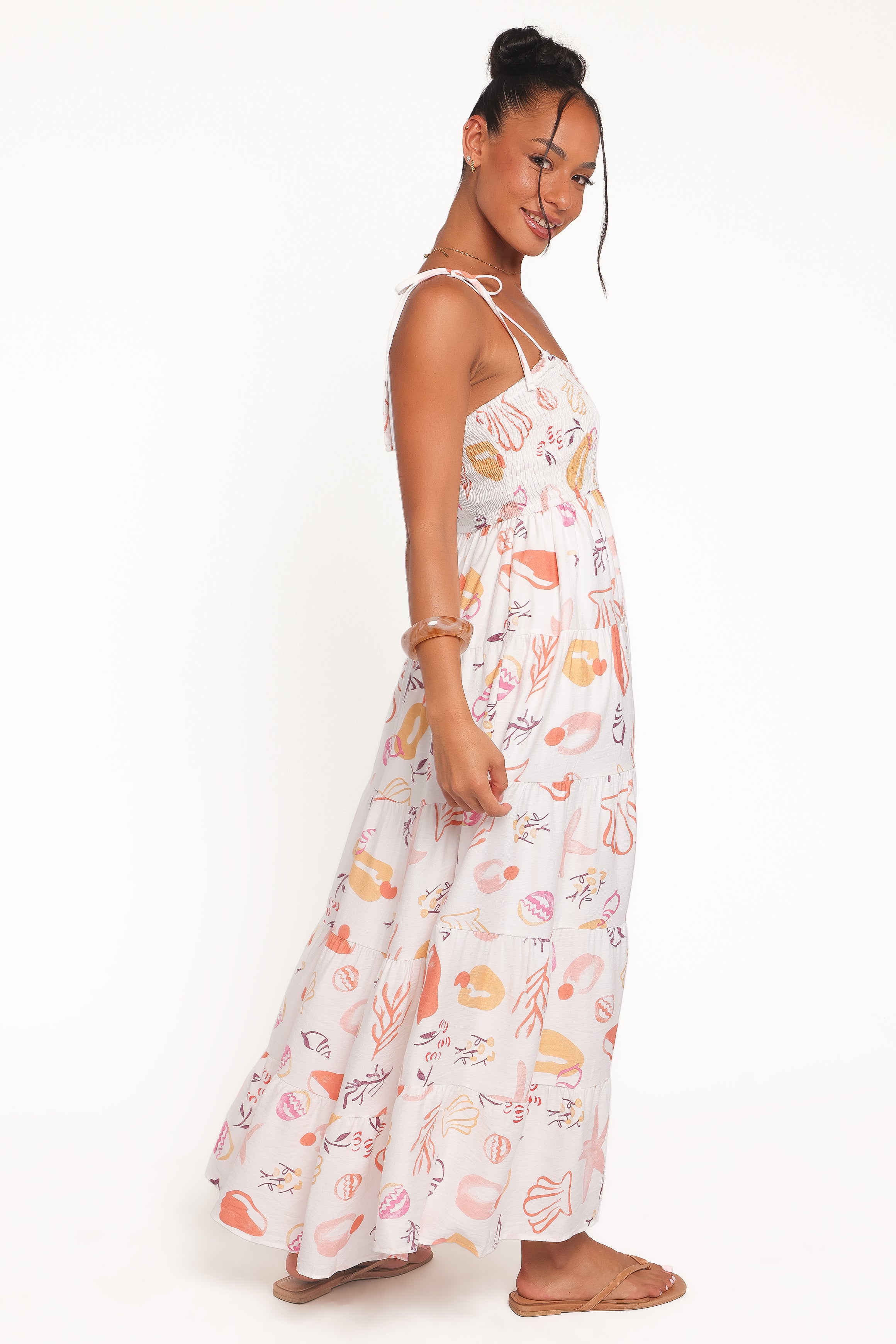 Petal and Pup USA DRESSES Bairbre Maxi Dress - Pink Beach Print