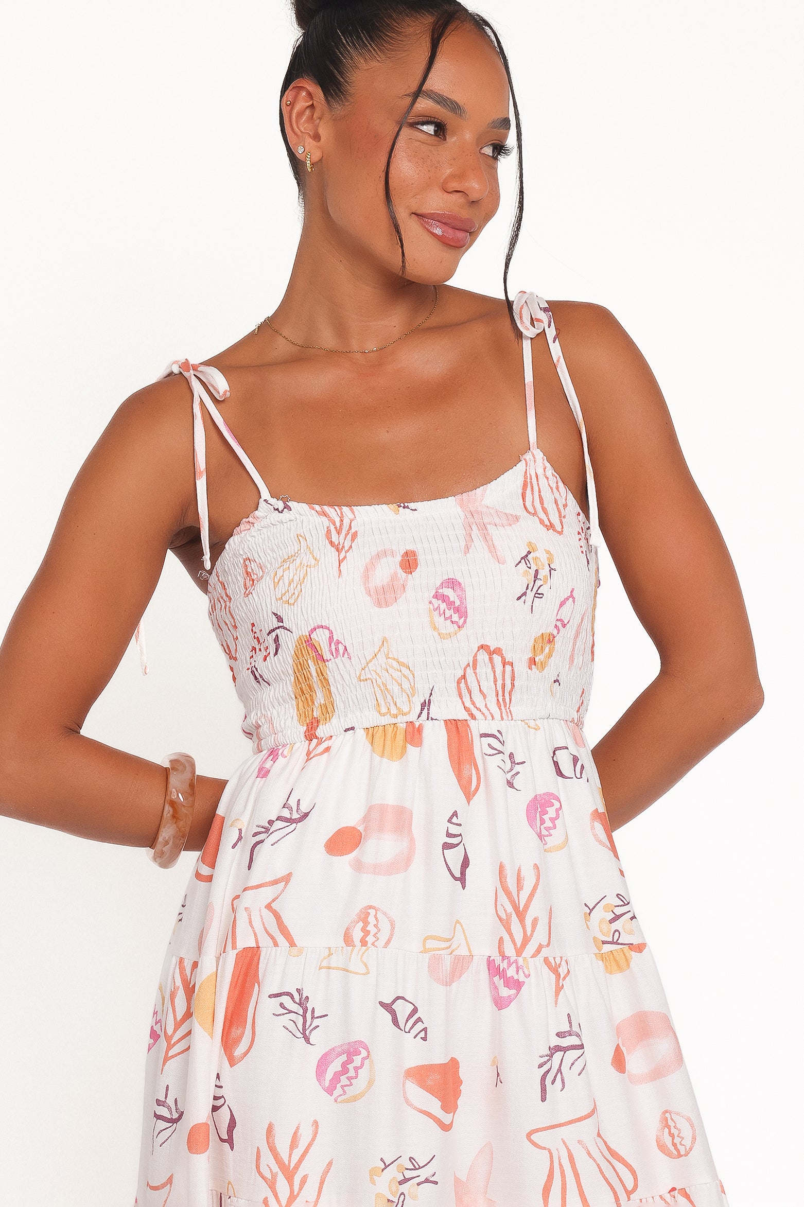 Petal and Pup USA DRESSES Bairbre Maxi Dress - Pink Beach Print