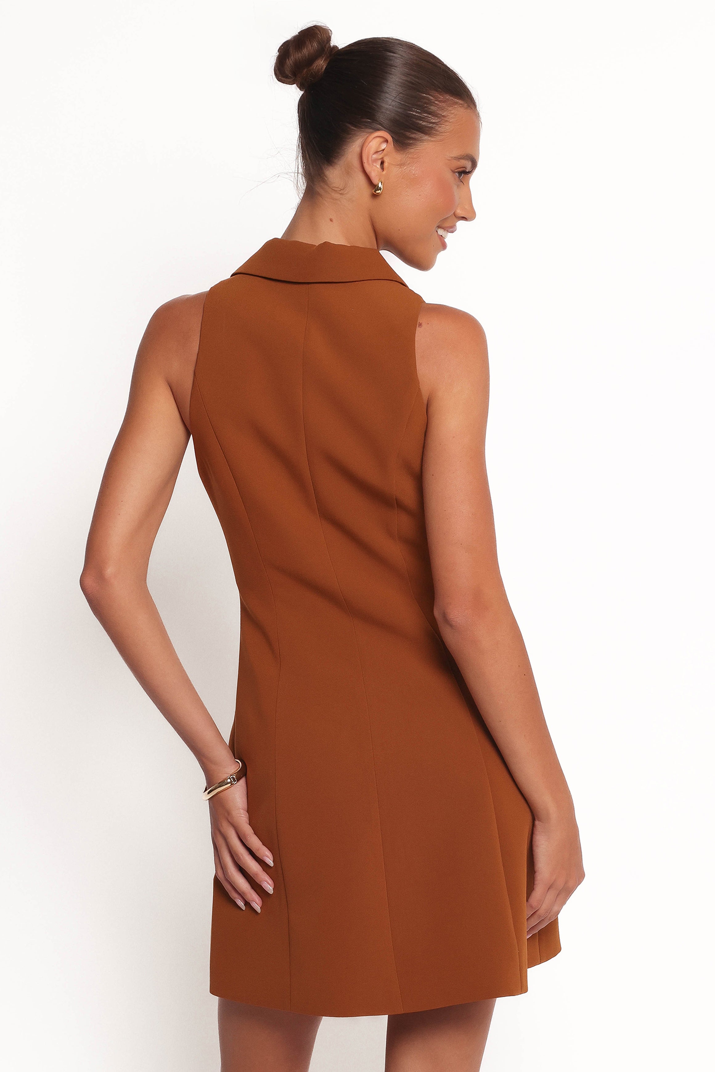 Petal and Pup USA DRESSES Barrett Mini Dress - Brown (Hold for Rack)