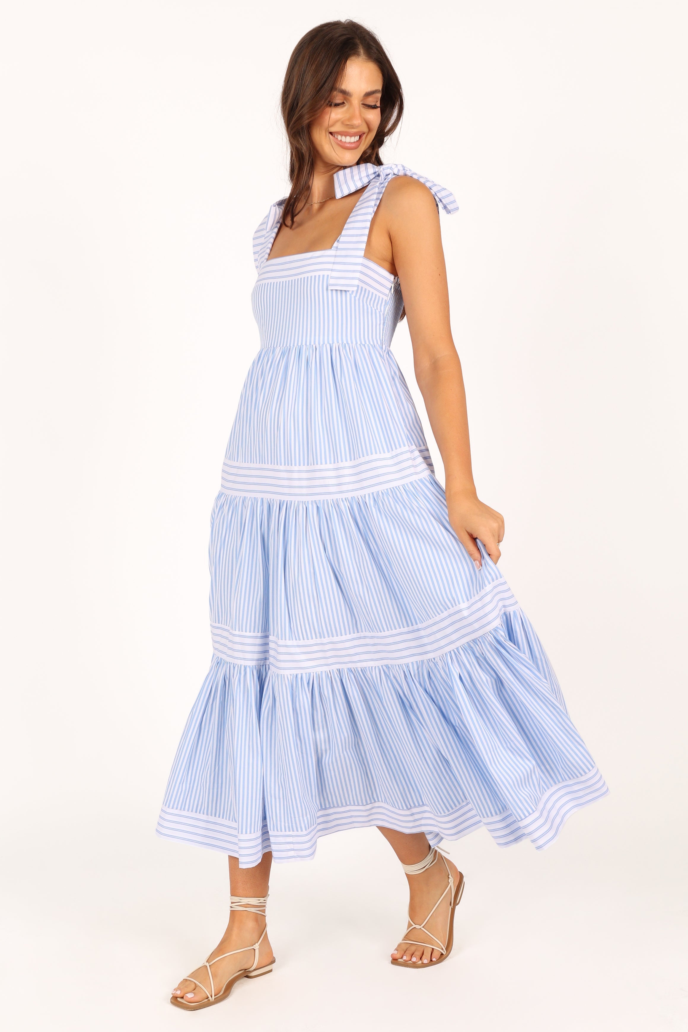 Petal and Pup USA DRESSES Bella Maxi Dress - Blue Stripe