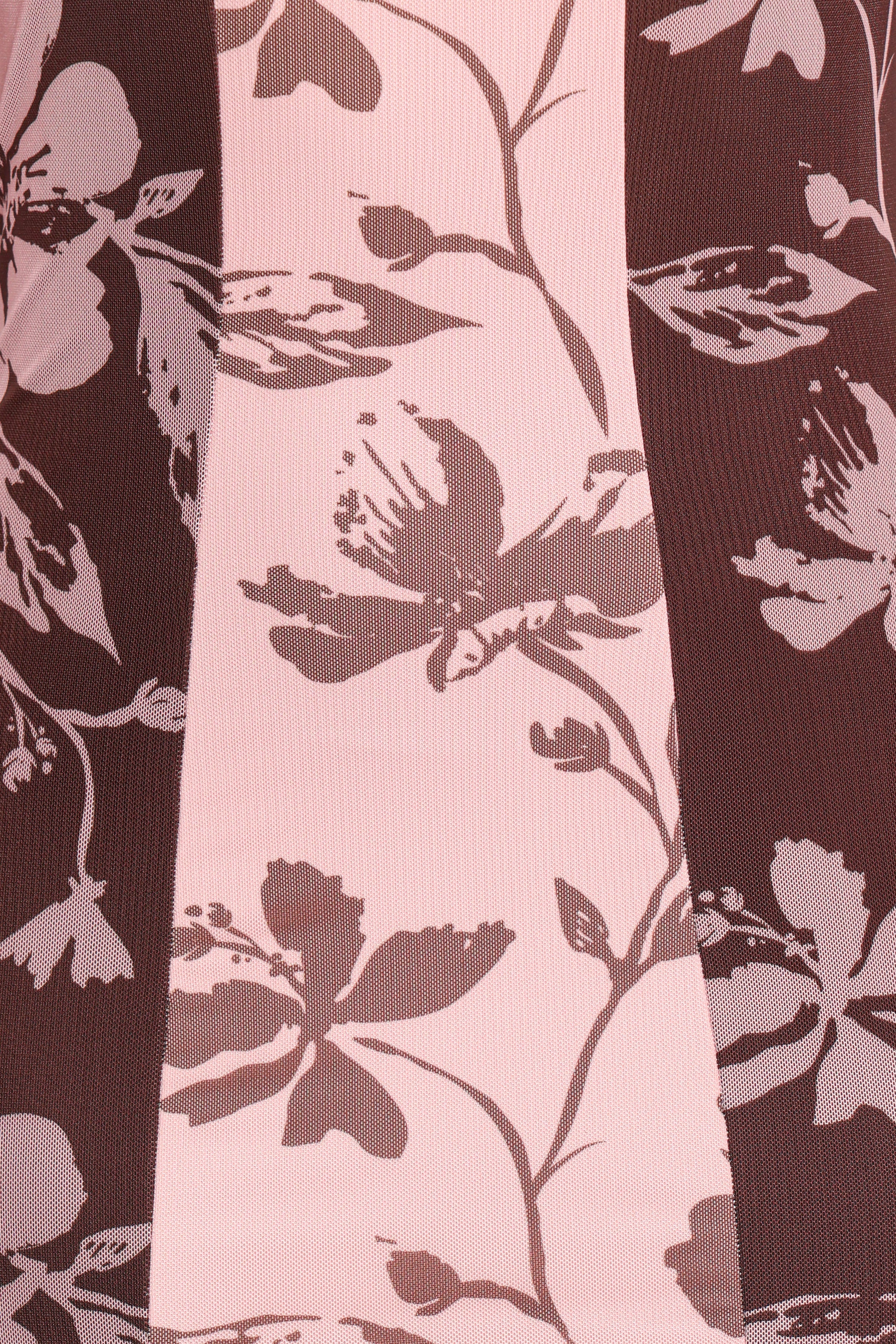 Petal and Pup USA DRESSES Bellatrix Spliced Maxi Dress - Pink Brown Floral