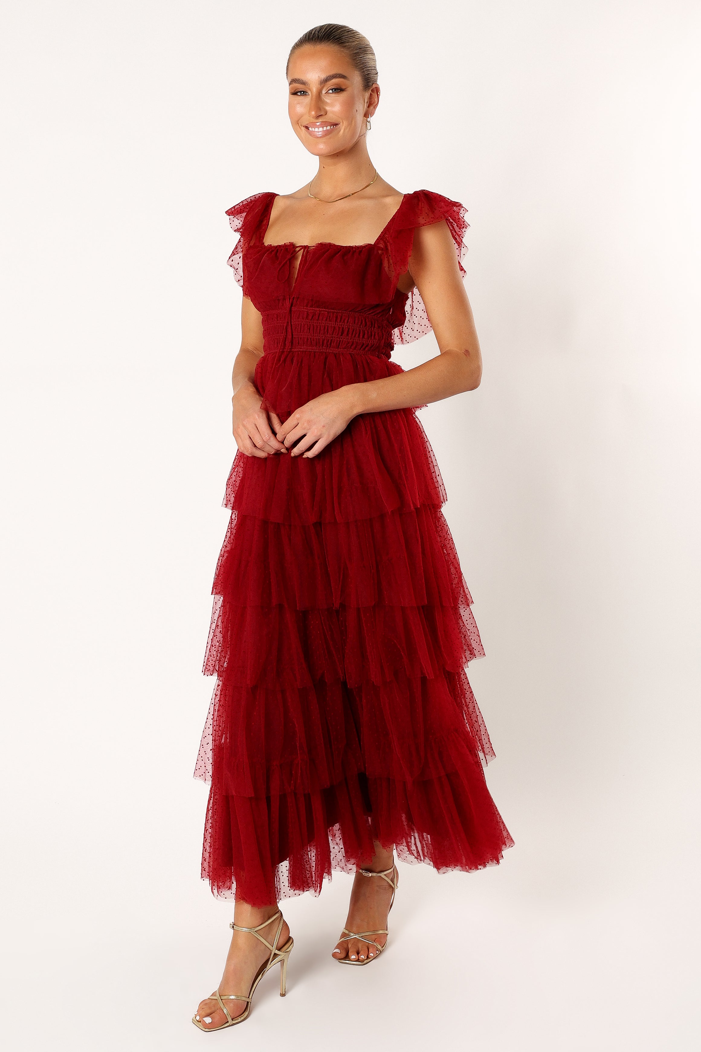 Petal and Pup USA DRESSES Belle Maxi Dress - Burgundy