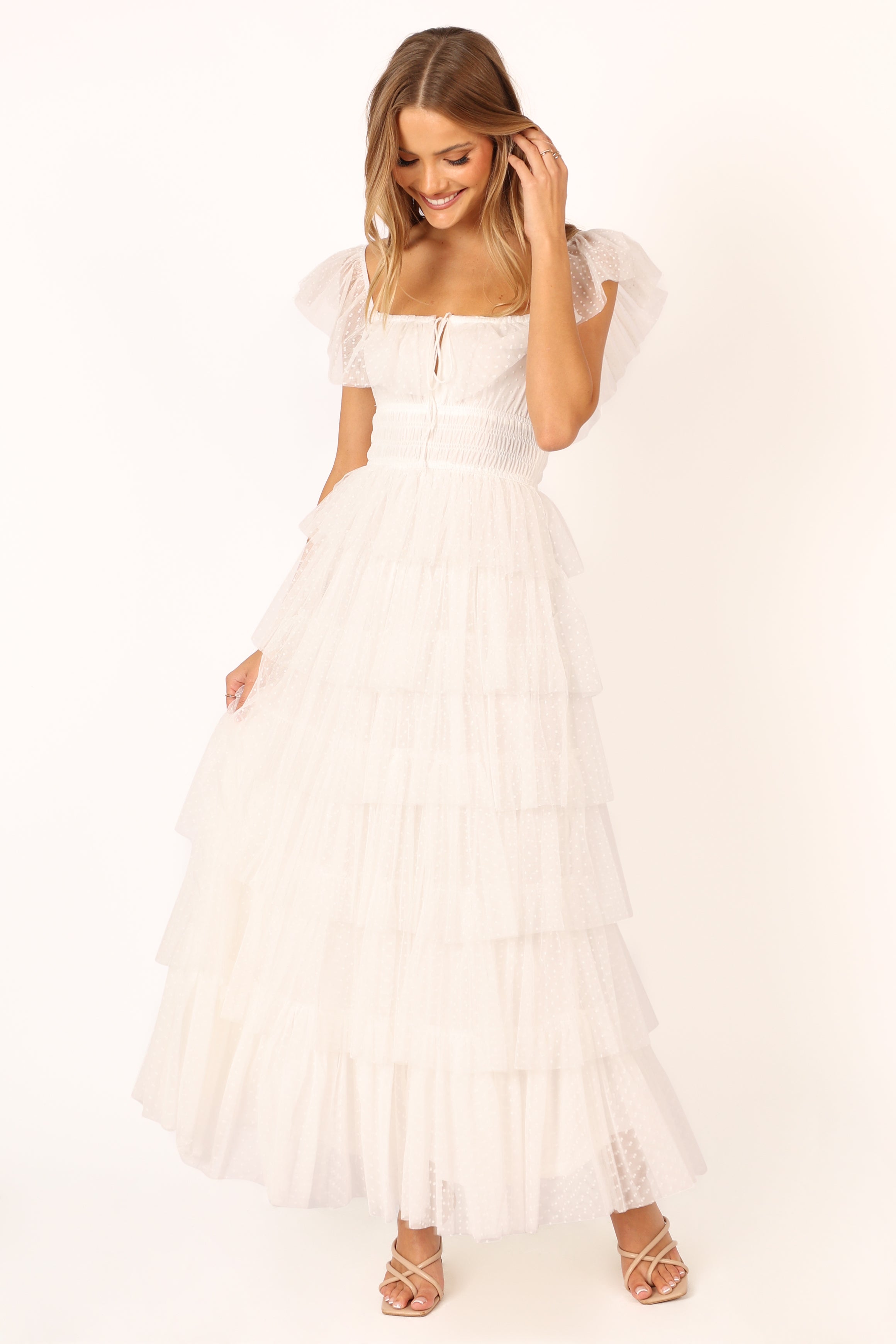 Petal and Pup USA DRESSES Belle Maxi Dress - Off White