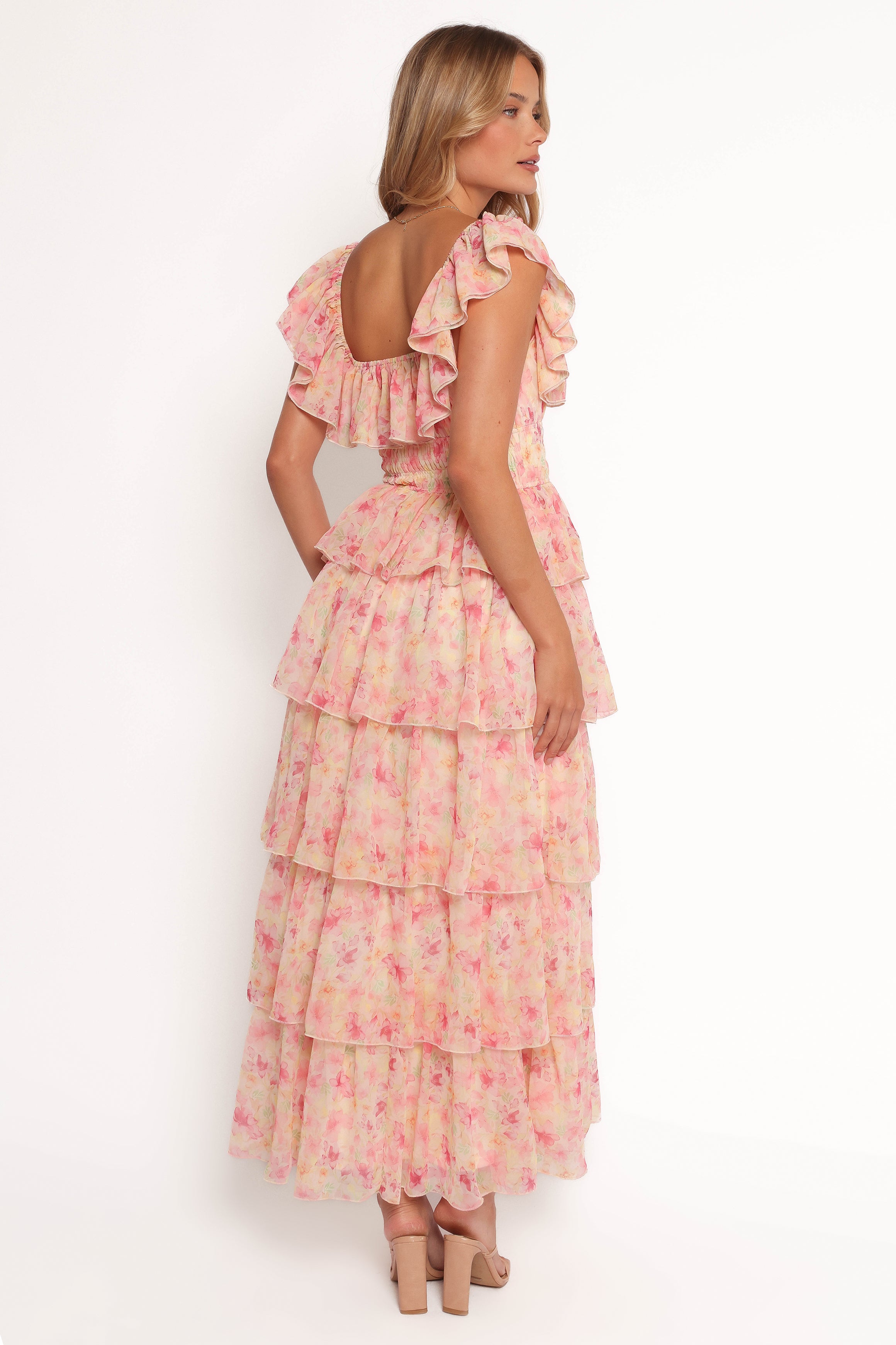 Petal and Pup USA DRESSES Belle Maxi Dress - Pink Floral