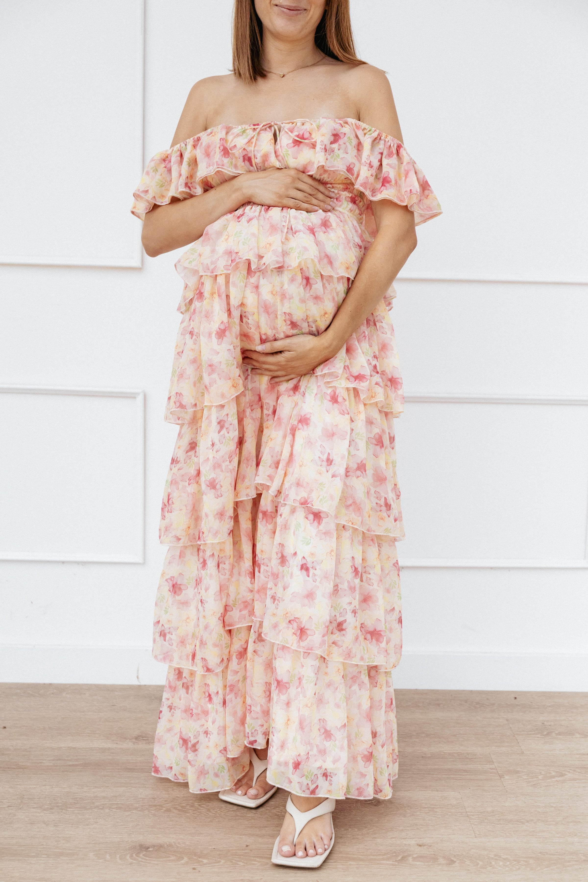 Petal and Pup USA DRESSES Belle Maxi Dress - Pink Floral