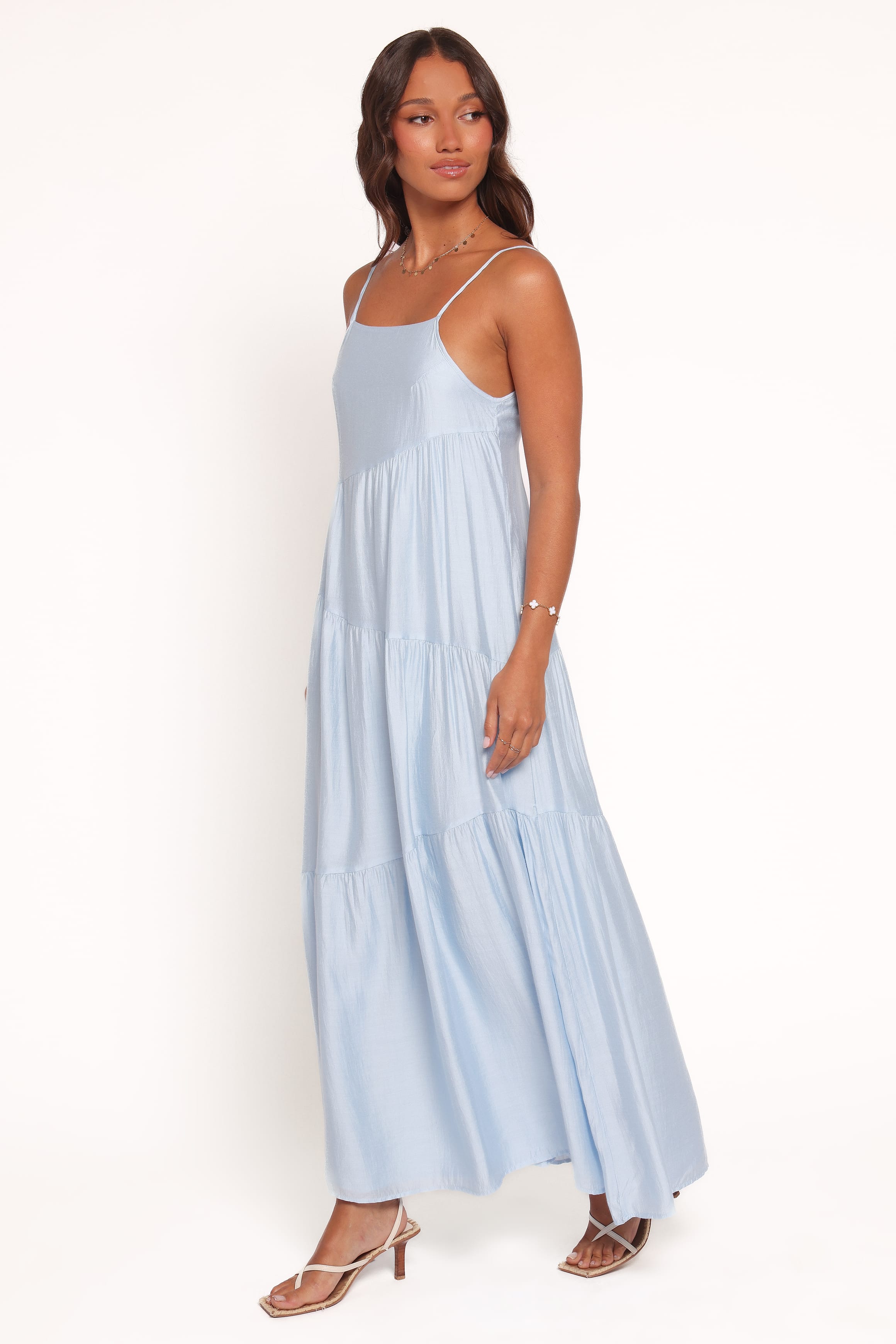 Petal and Pup USA DRESSES Bennie Midi Dress - Pale Blue (Hold for Amazon)